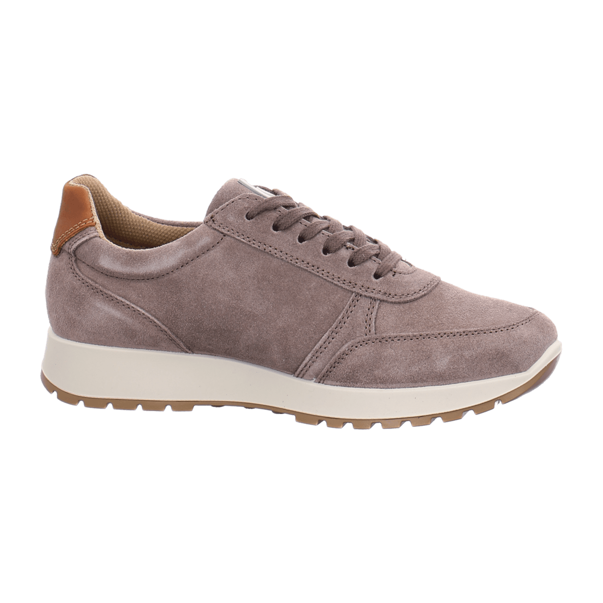 ARA Matteo Men's Suede Sneakers in Beige with Lace-Up Closure