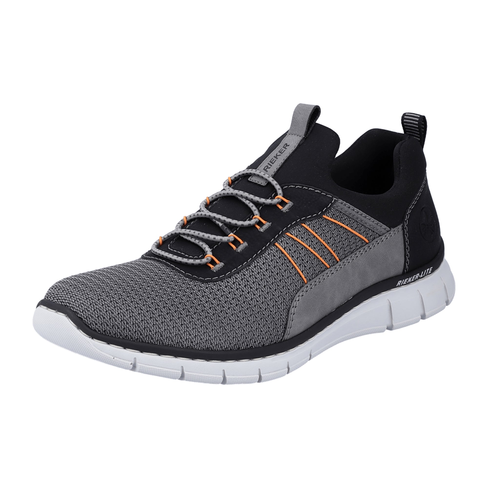 Rieker Men's Gray Athletic Lace-Up Shoes with Shock Absorbing Soles