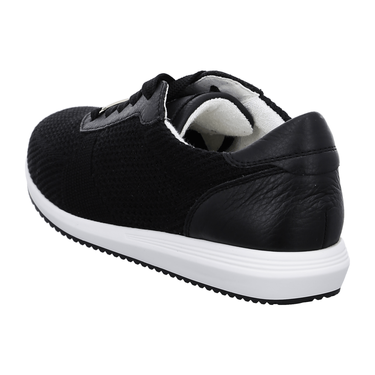 ARA LISBON Women's Sneakers in Black Synthetic with Lace-Up Closure and Round Toe
