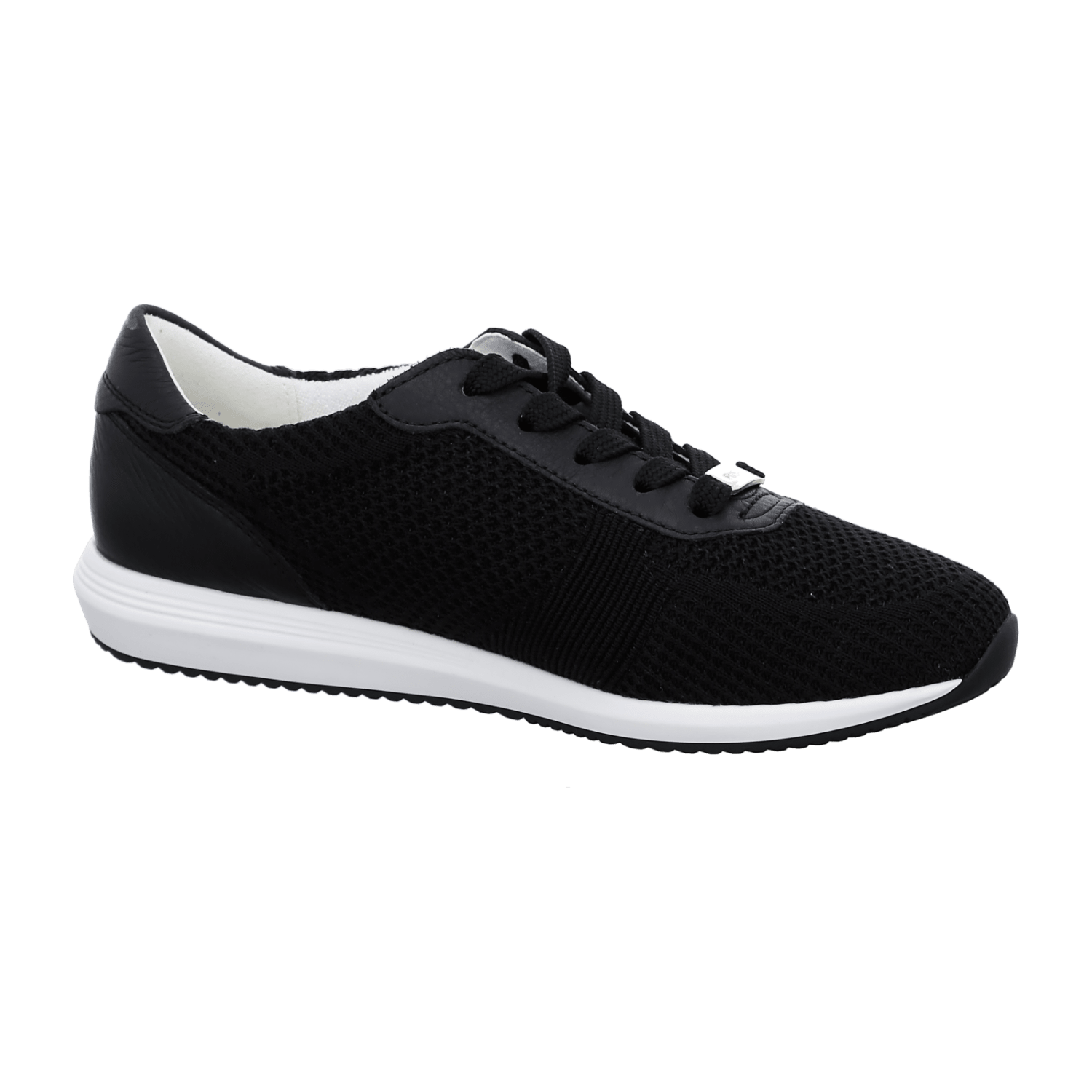 ARA LISBON Women's Sneakers in Black Synthetic with Lace-Up Closure and Round Toe