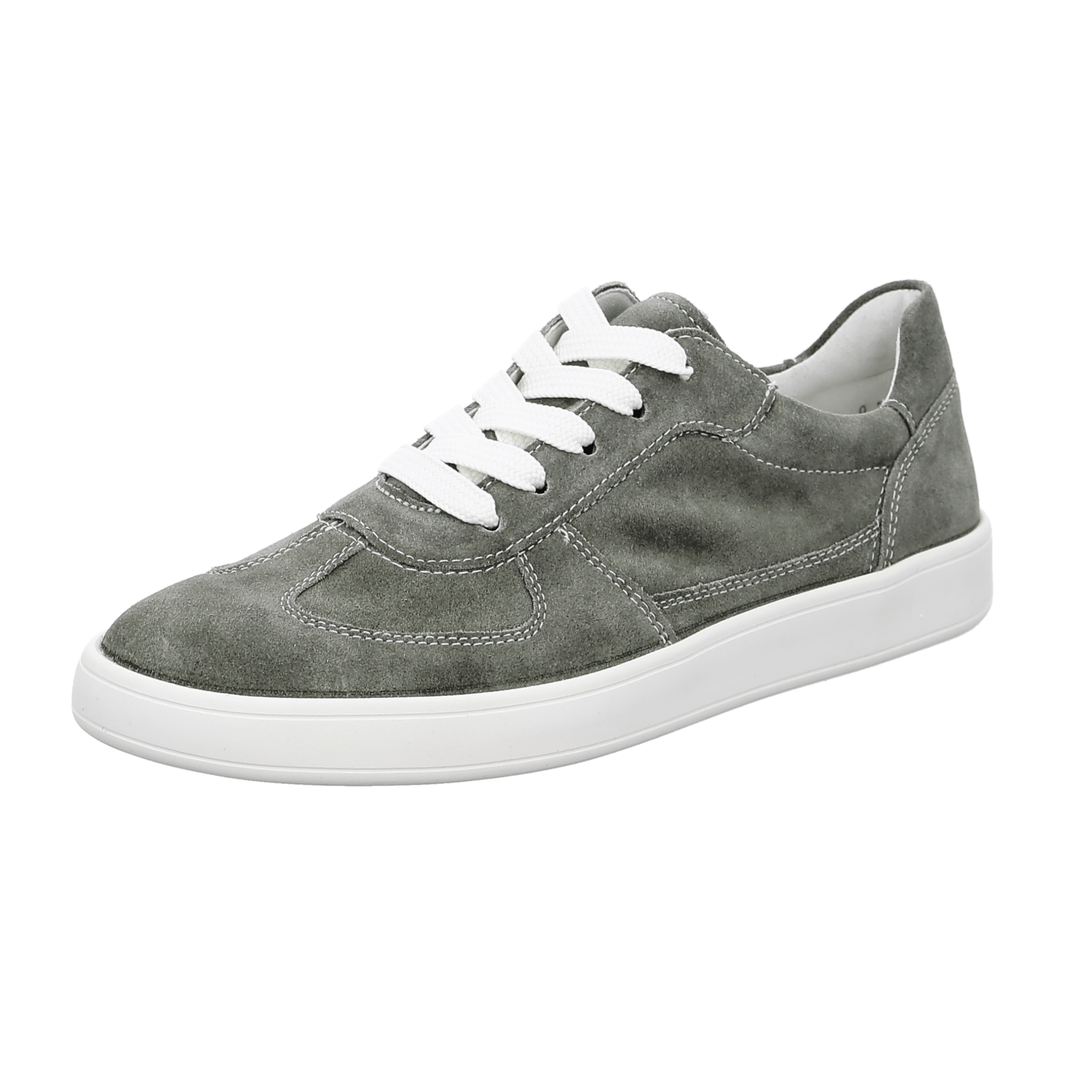 ARA Traveller Sneakers for Women in Green Velour Leather with Lace-Up Closure and Round Toe