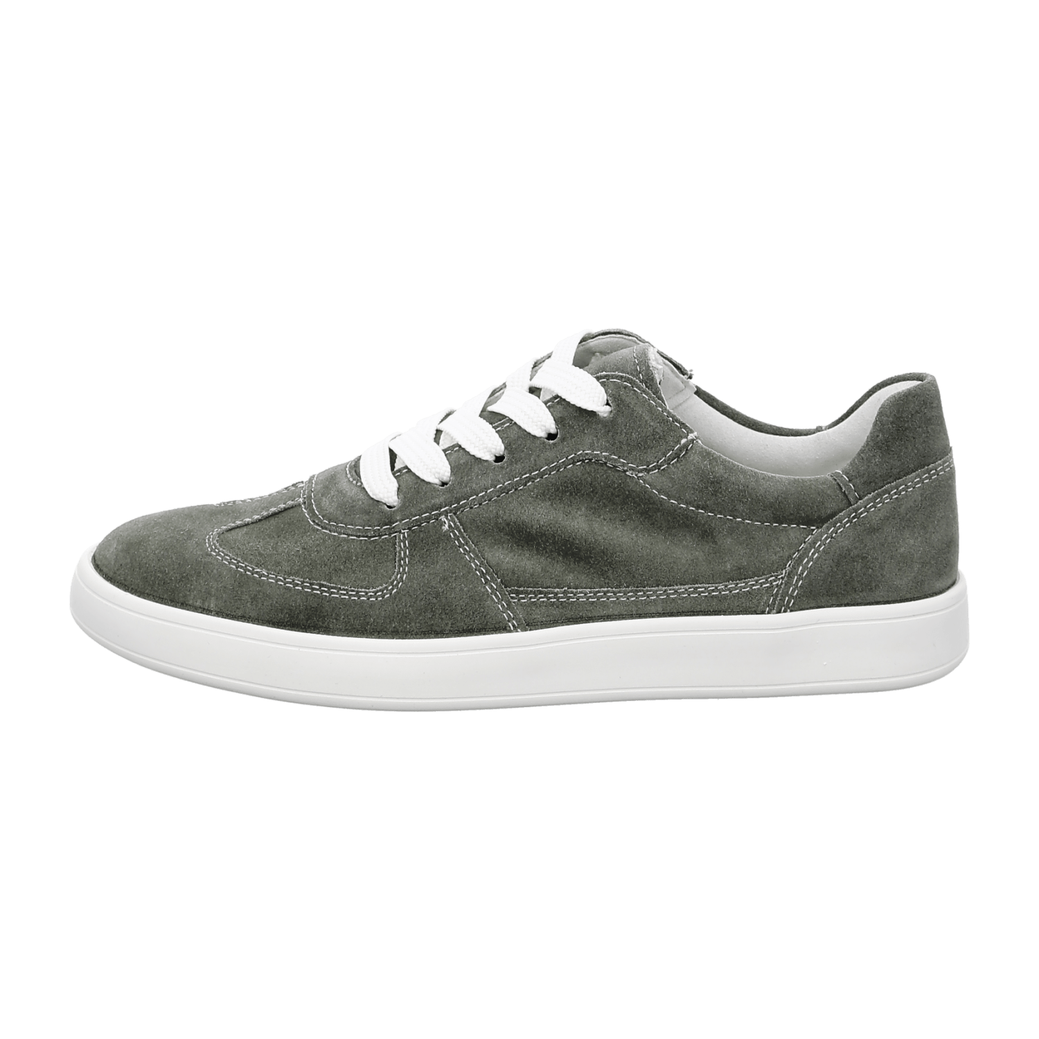 ARA Traveller Sneakers for Women in Green Velour Leather with Lace-Up Closure and Round Toe