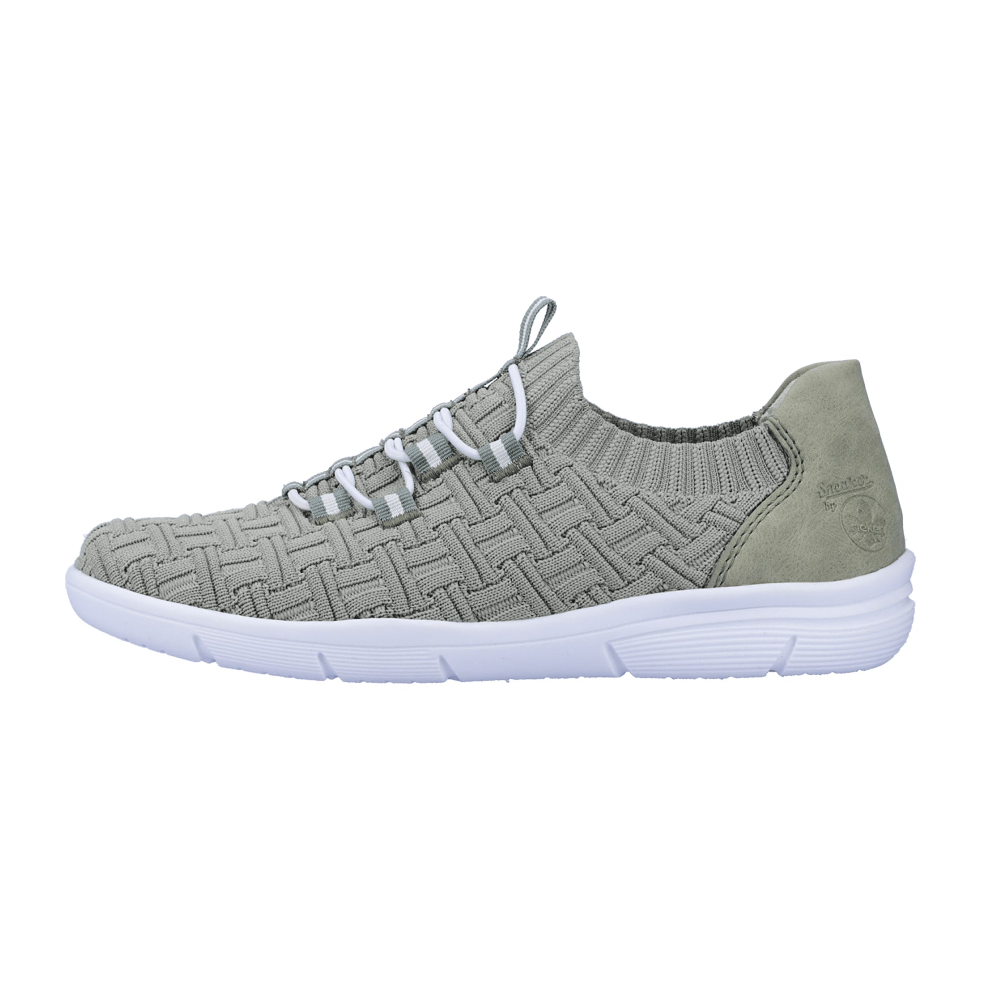 Rieker Women's Green Slip-On Shoes with Comfortable Shock Absorbing Sole