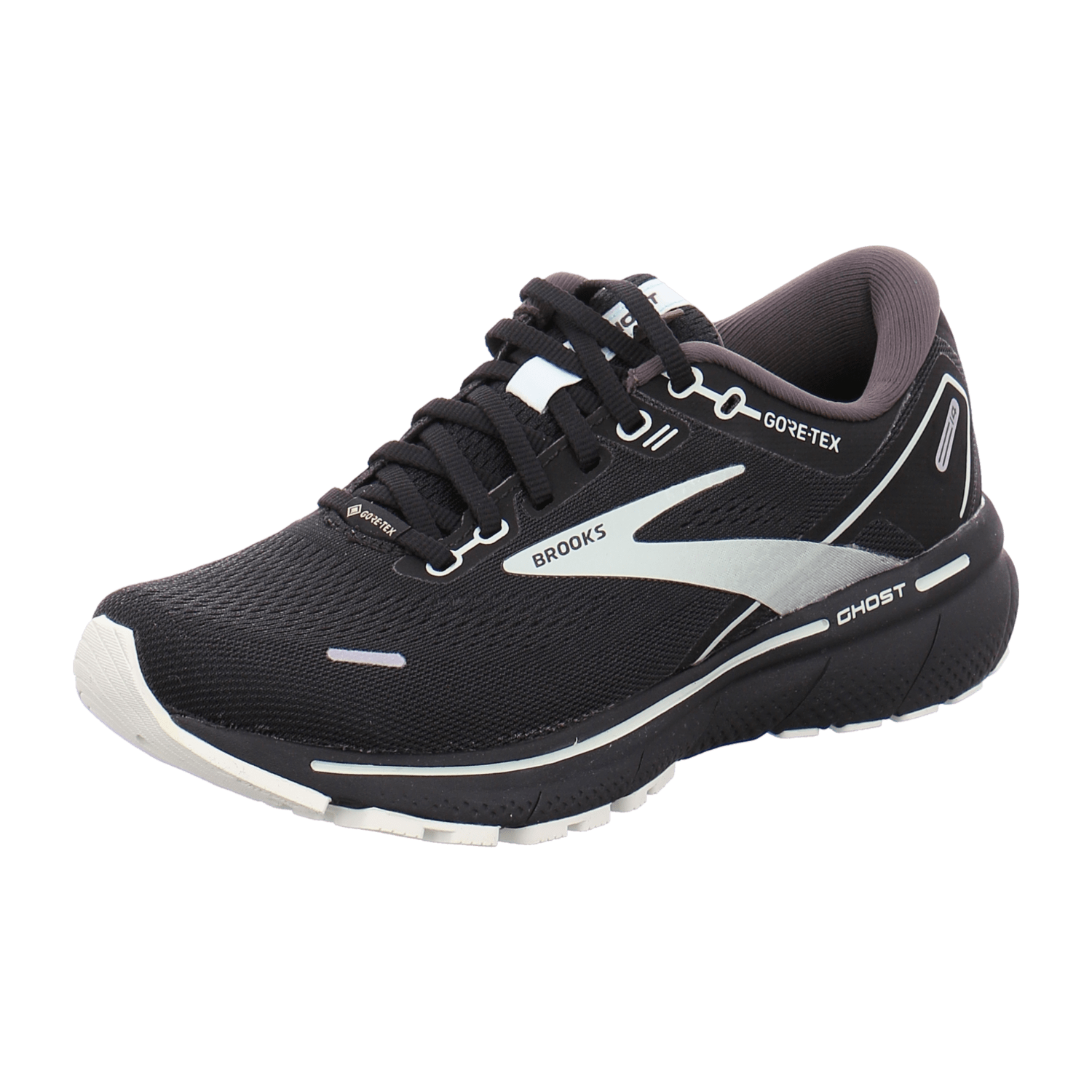 Brooks Ghost 14 GTX Women's Running Shoes Lacing Gore-Tex Black Pea Green