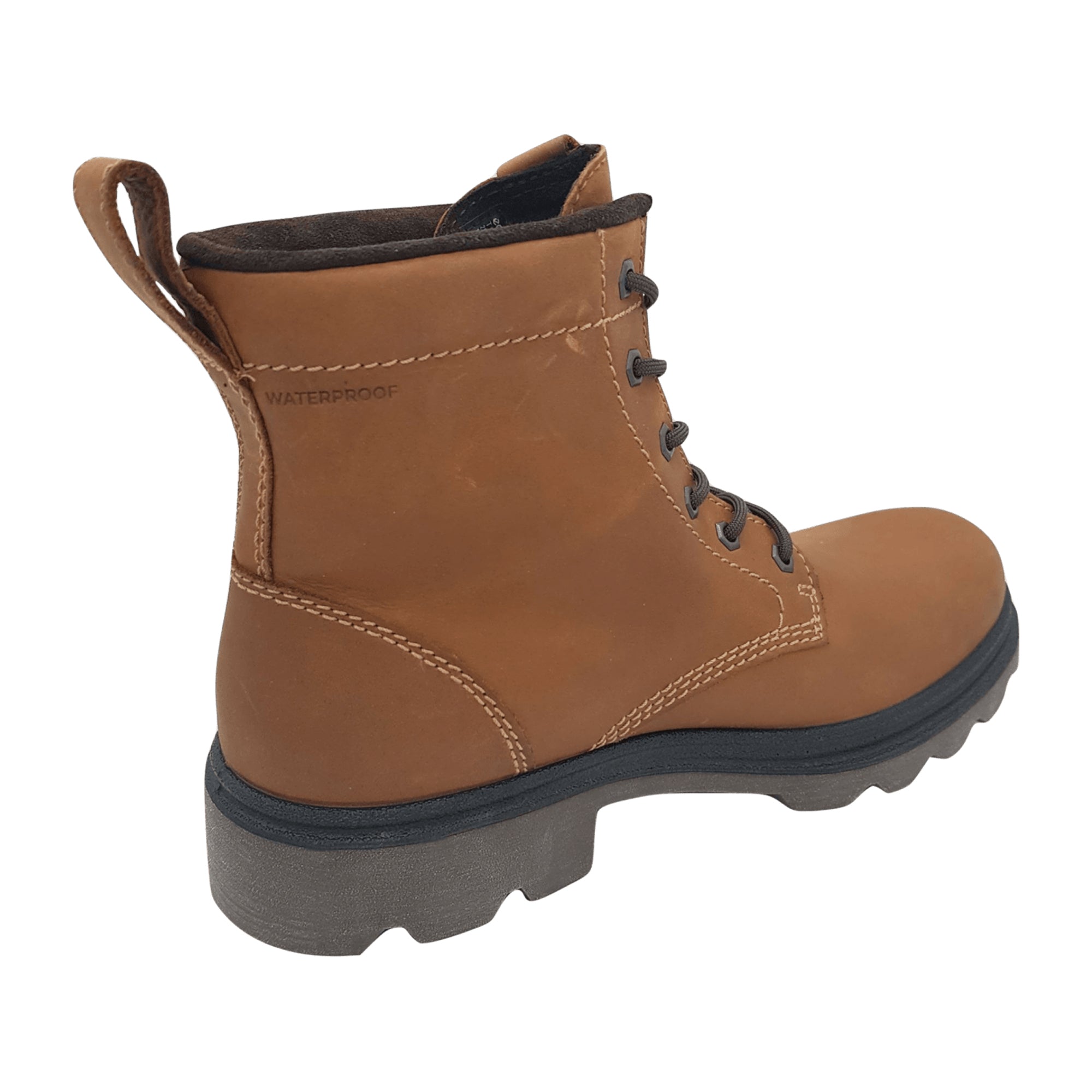 Ecco Men’s Brown Leather Shoes - Durable & Stylish for Young Adults