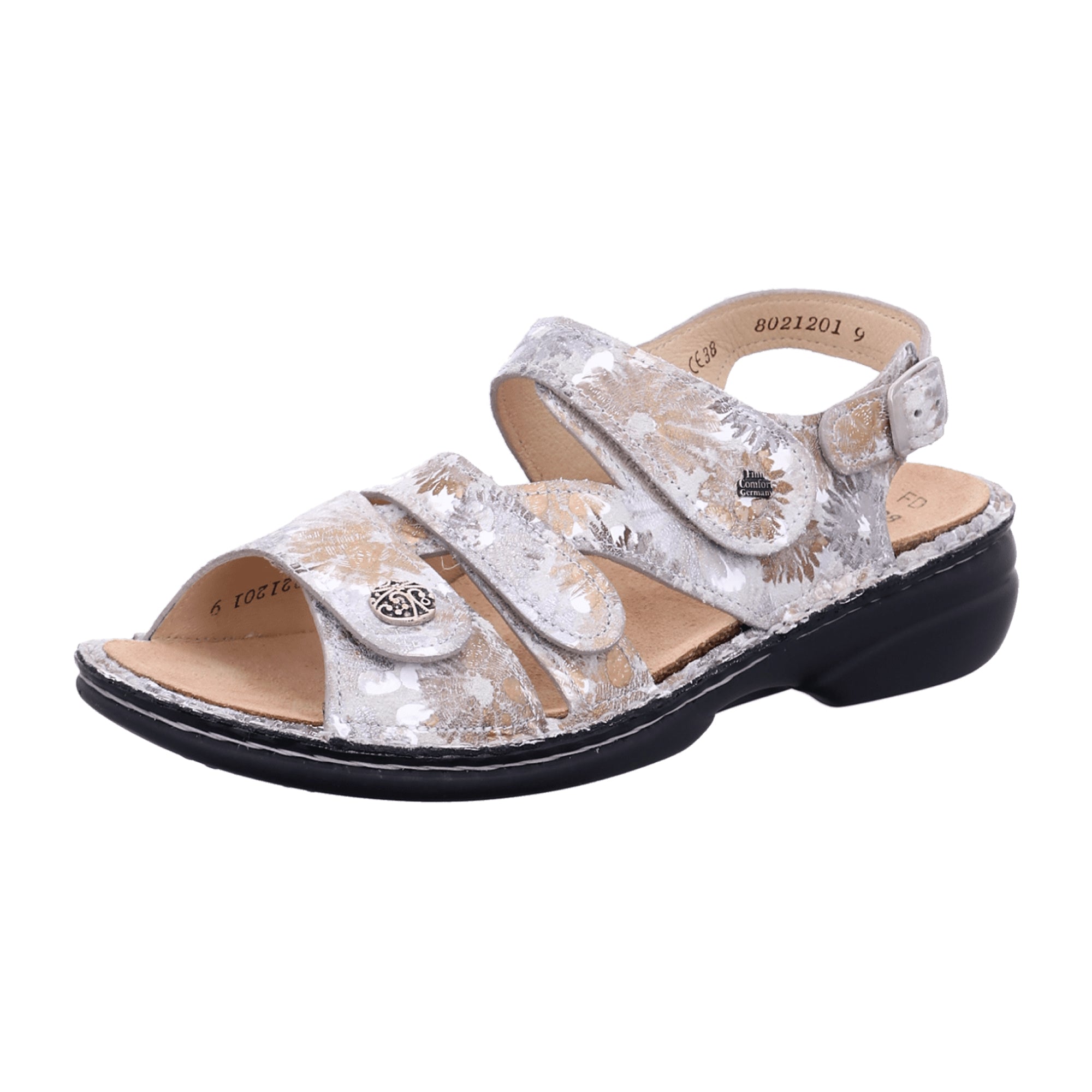 Finn Comfort Gomera Sandals for Women - Beige Leather Comfort Sandals with Removable Insoles