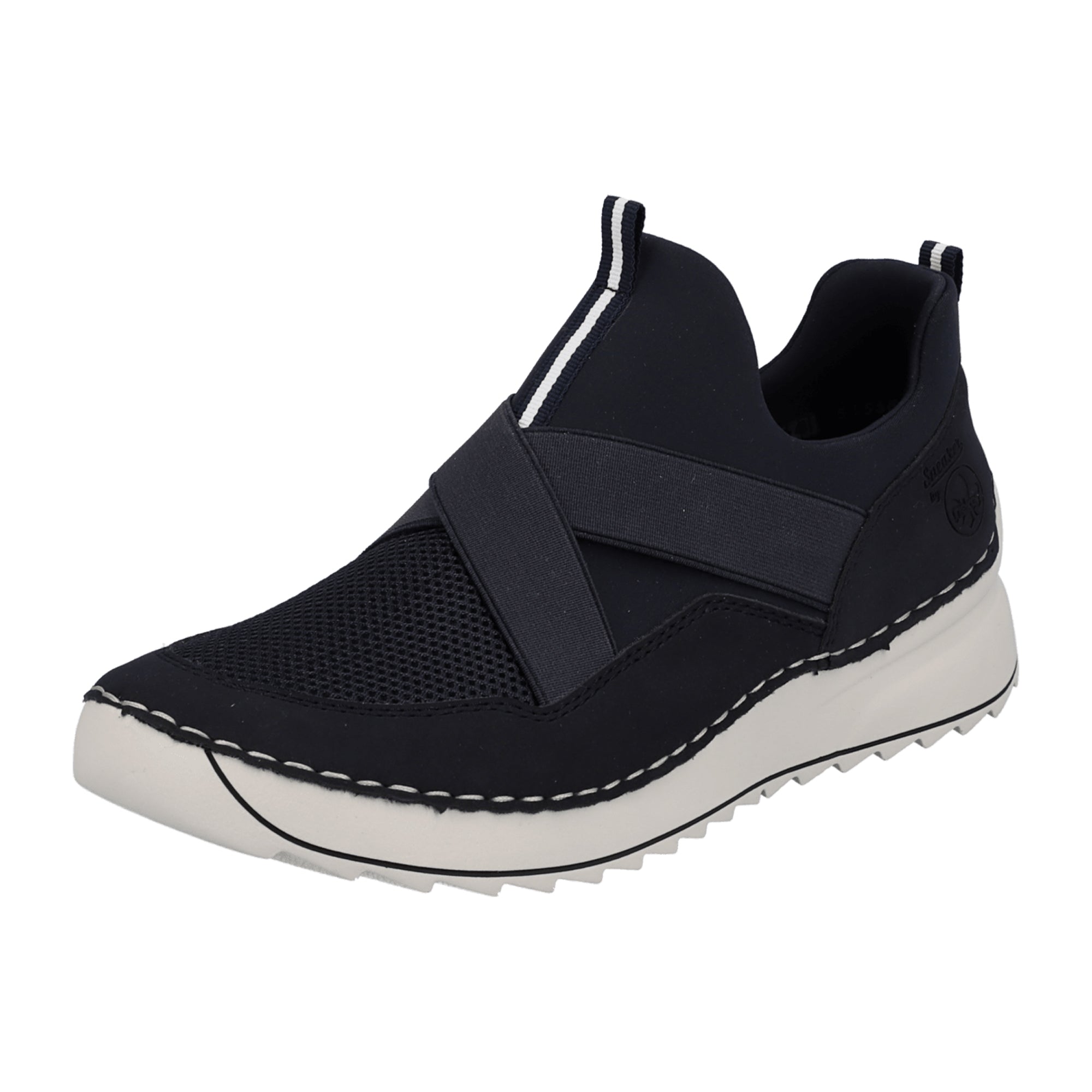 Rieker Women's Blue Slip-On Shoes Comfortable Modern Design Shock Absorbing Sole
