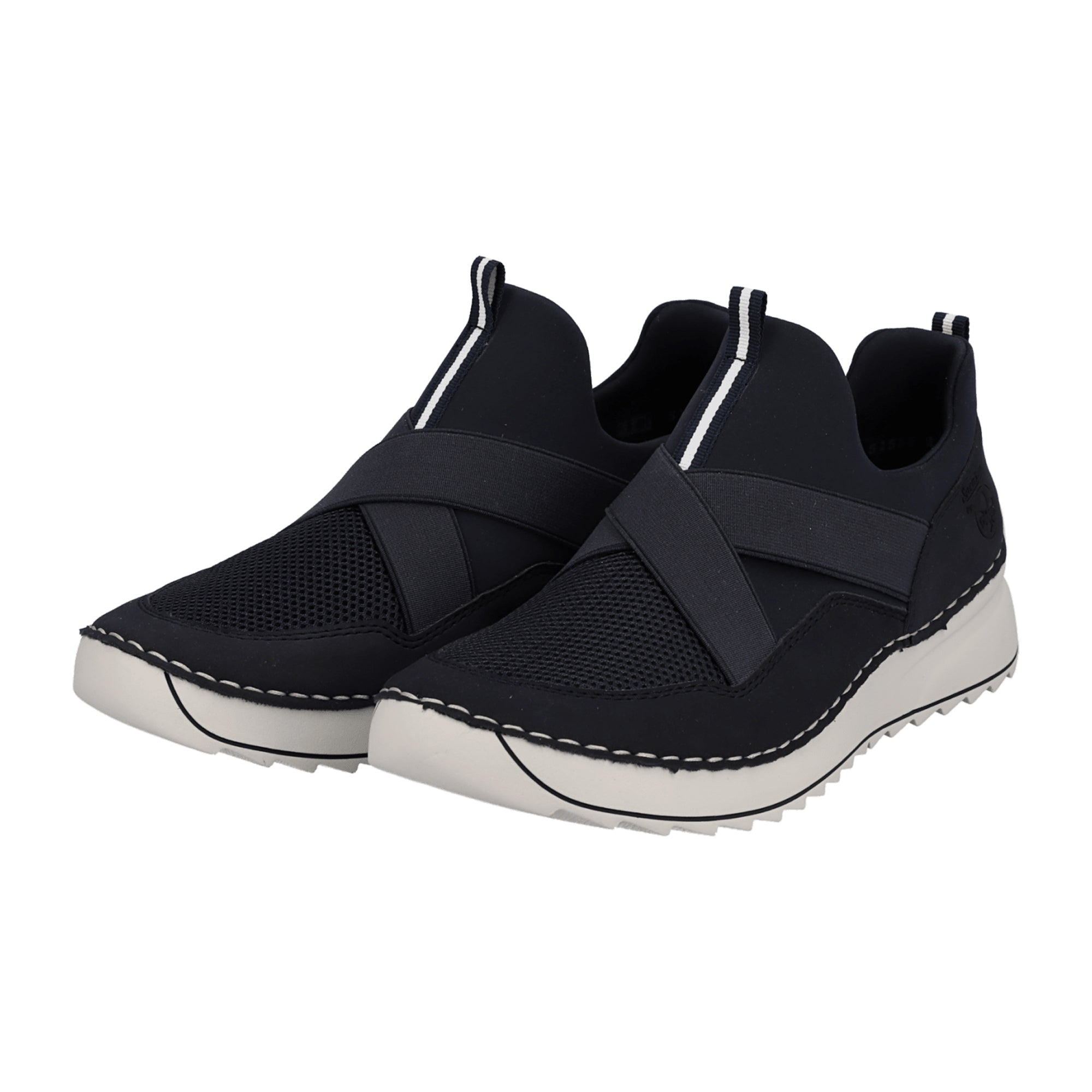 Rieker Women's Blue Slip-On Shoes Comfortable Modern Design Shock Absorbing Sole