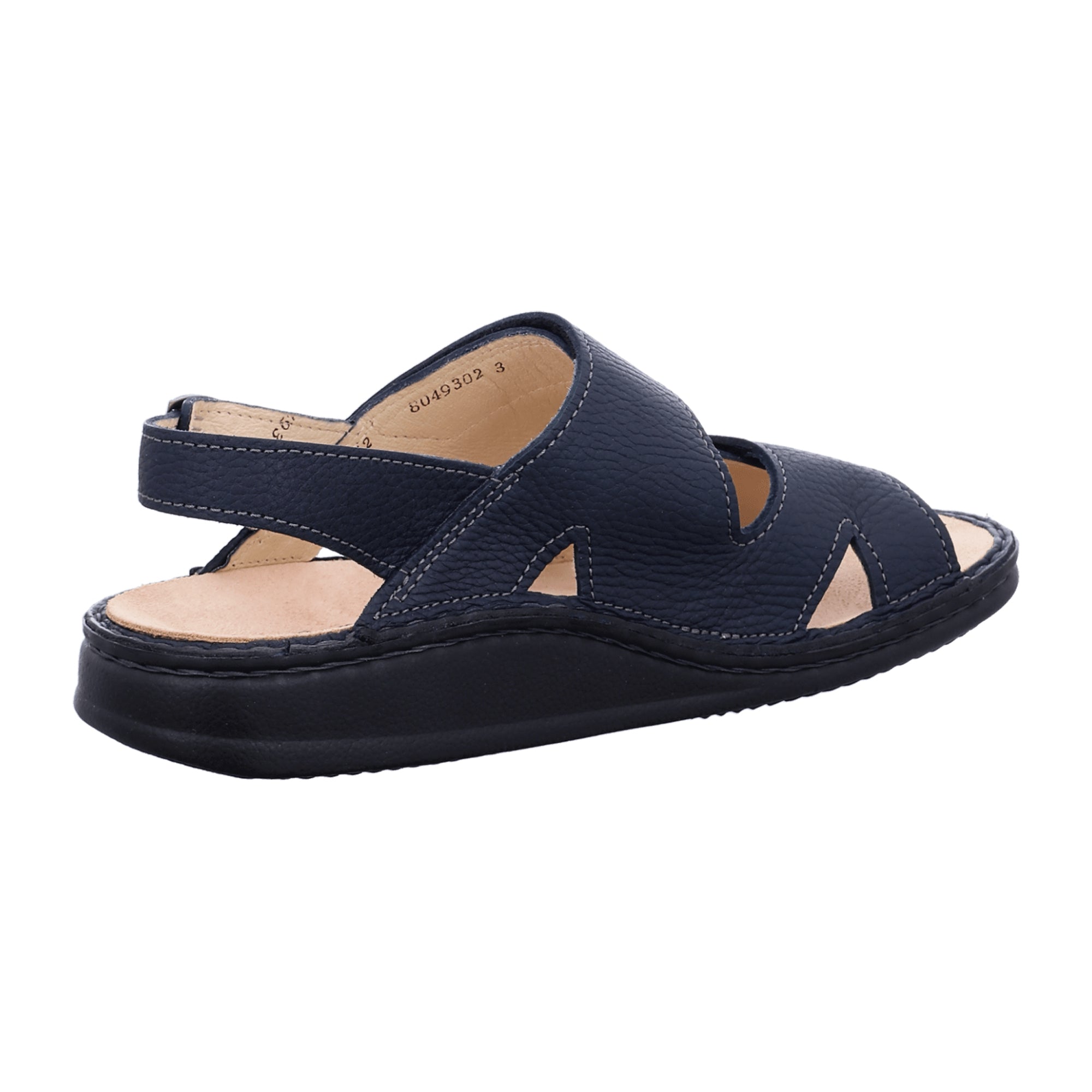 Finn Comfort Toro-Soft Men's Sandals - Night Blue Comfortable Leather Sandals with Adjustable Straps
