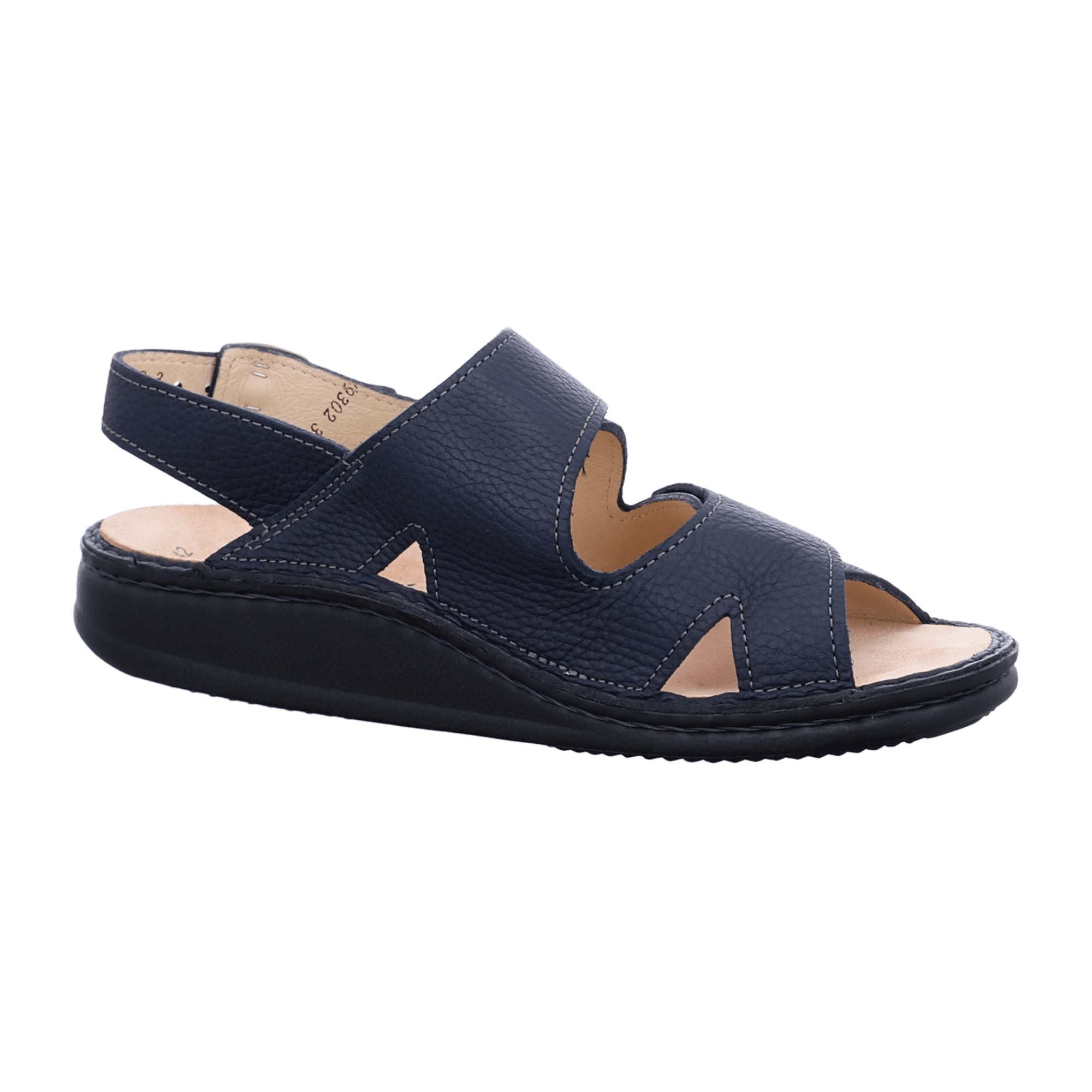 Finn Comfort Toro-Soft Men's Sandals - Night Blue Comfortable Leather Sandals with Adjustable Straps