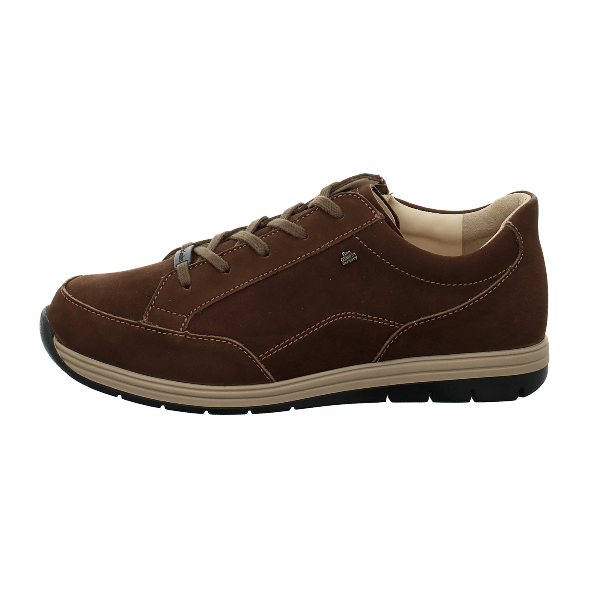 Finn Comfort Osorno Men's Comfort Shoes - Chestnut Brown | Durable Leather Lace-Up Shoes