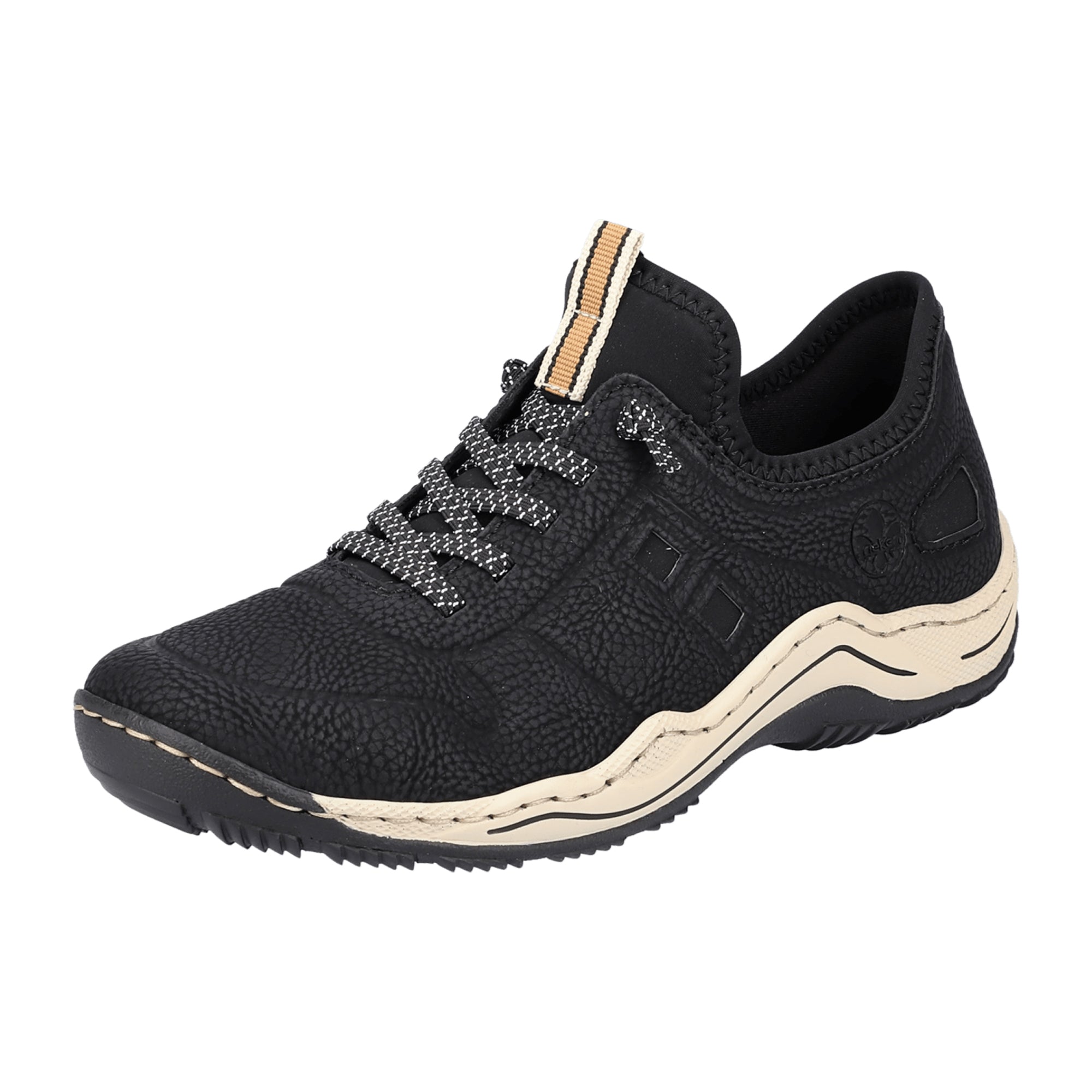Rieker Women's Black Slip-On Shoes Comfortable Modern Design Shock Absorbing