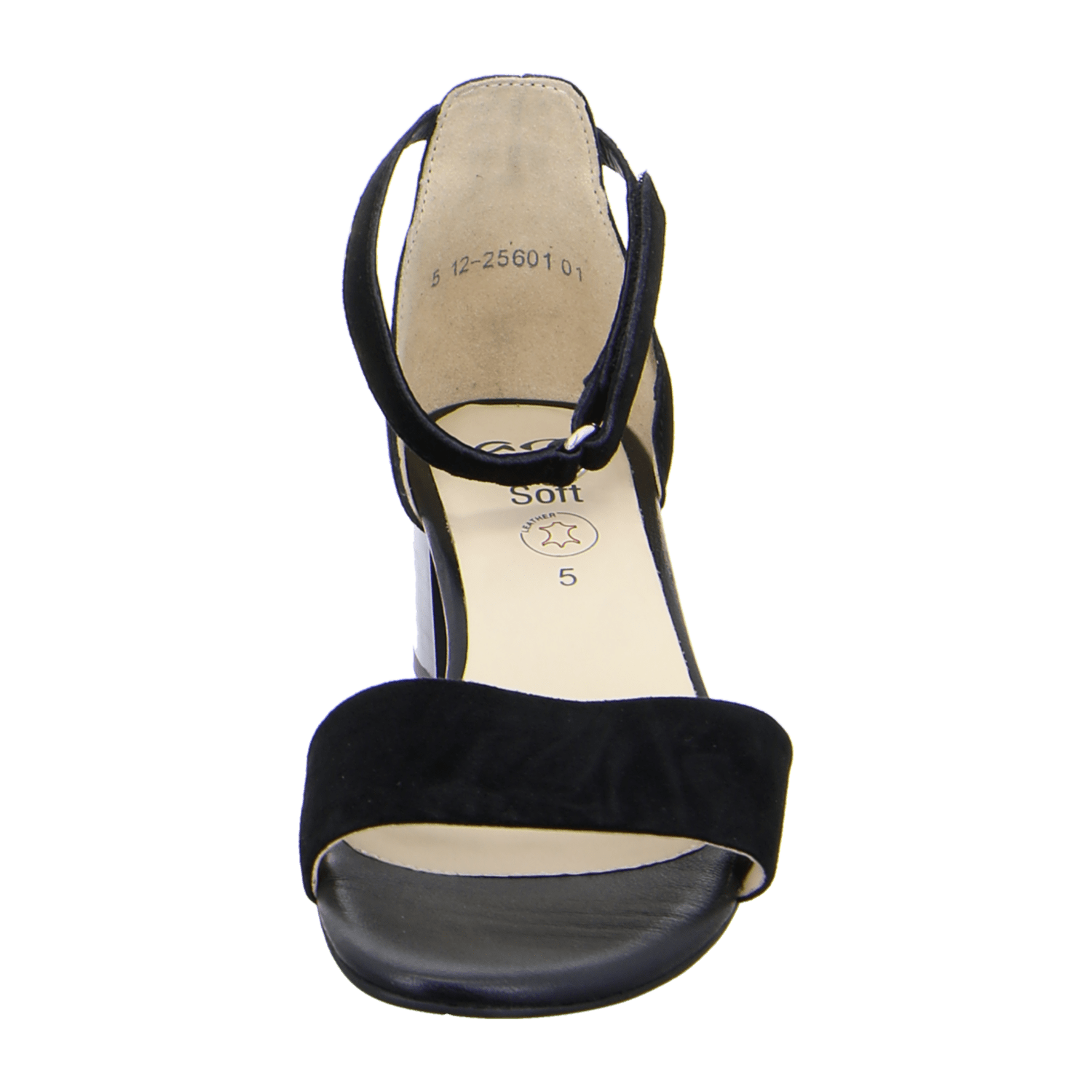 ARA PRATO Women's Suede Sandals with Ankle Strap and Buckle Closure in Black