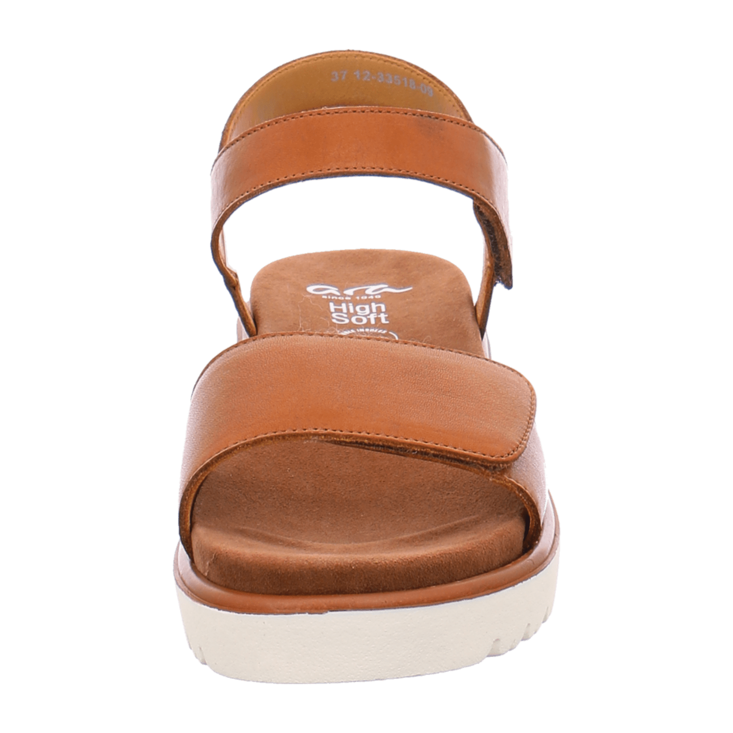 ARA BILBAO Women's Ankle Strap Sandals in Brown Smooth Leather with Hook-and-Loop Closure, Round Toe - Bartel-Shop