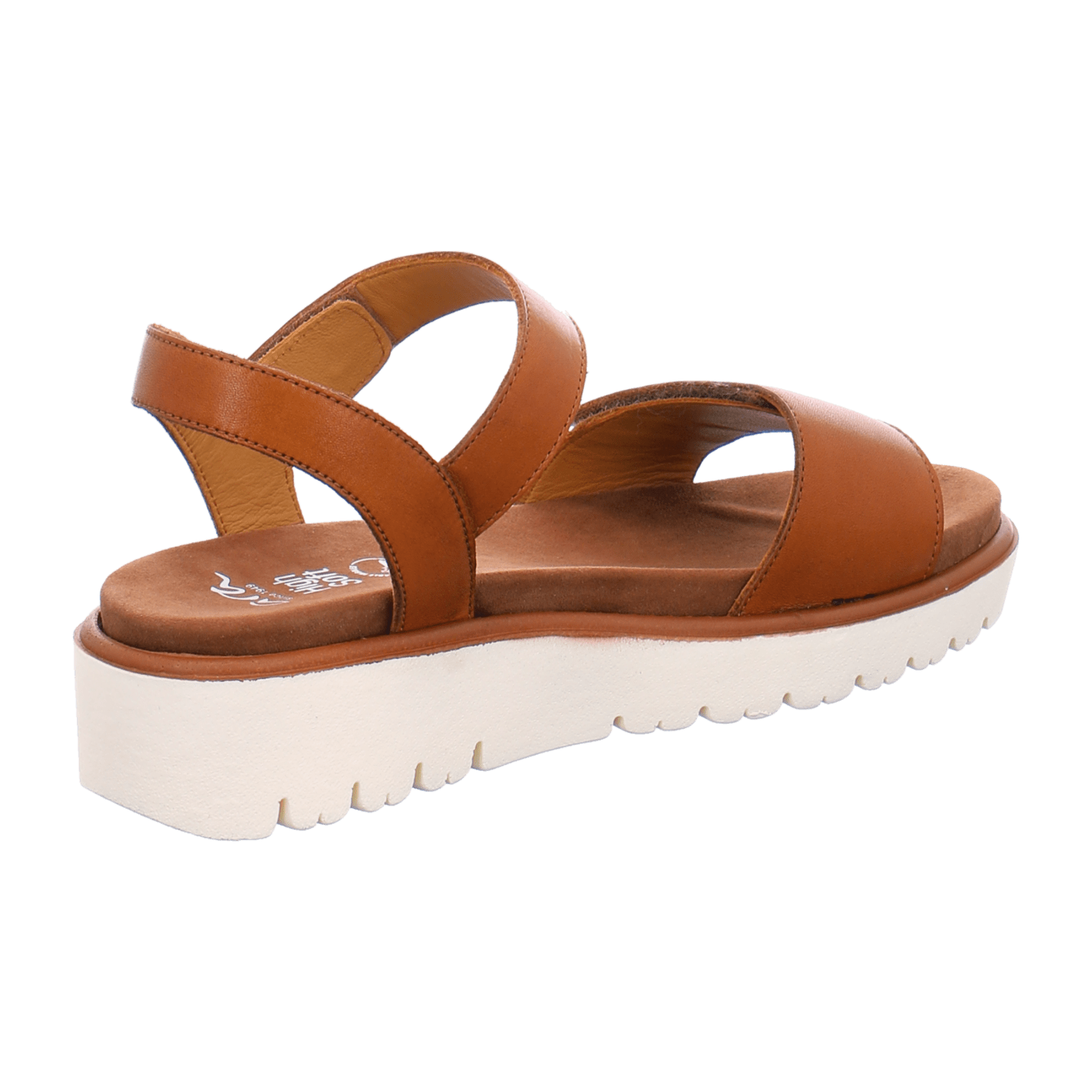 ARA BILBAO Women's Ankle Strap Sandals in Brown Smooth Leather with Hook-and-Loop Closure, Round Toe - Bartel-Shop