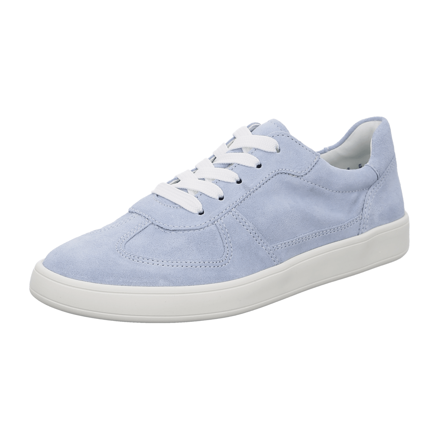 ARA Traveller Sneaker for Women in Blue, Cotton with Suede and Round Toe Lace-Up