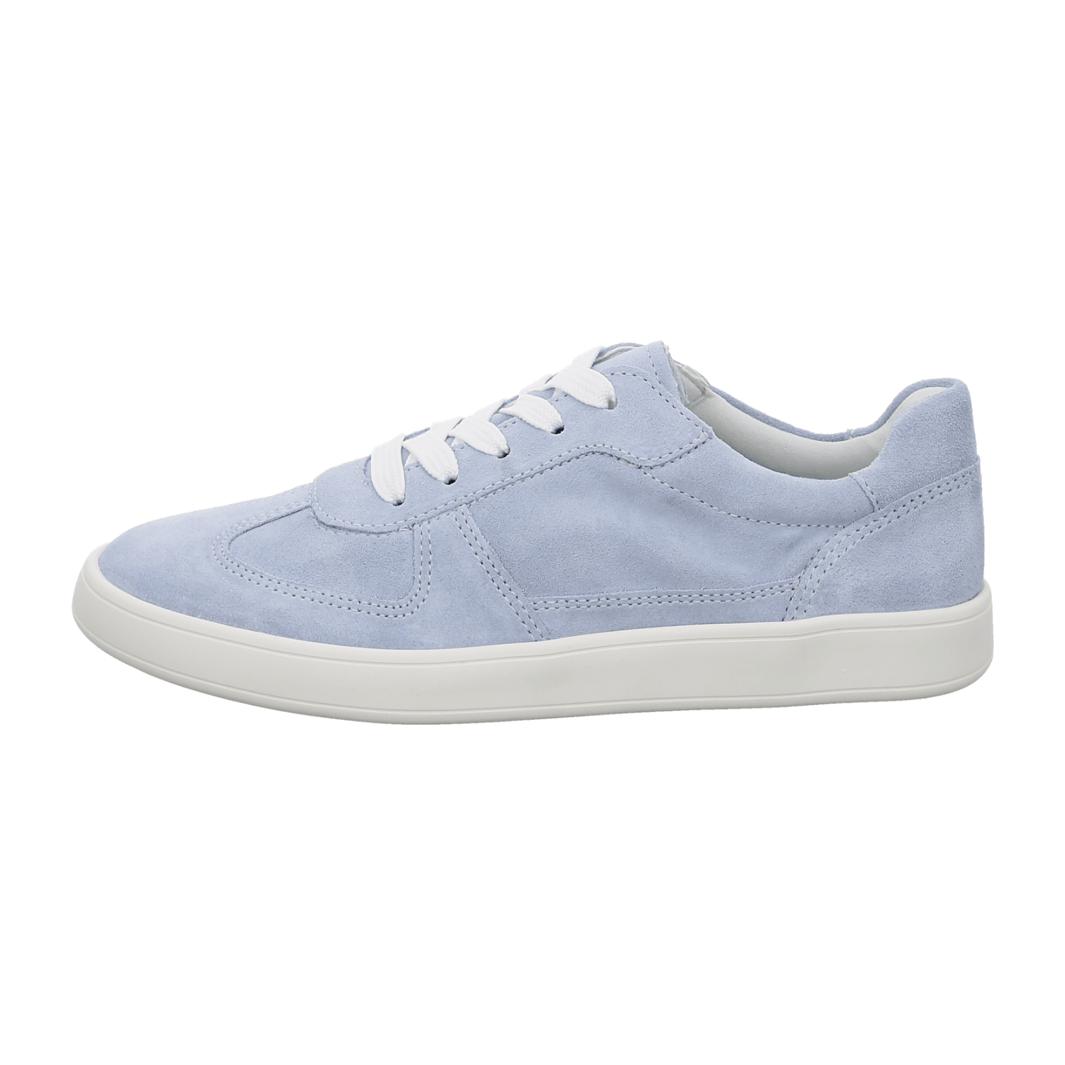 ARA Traveller Sneaker for Women in Blue, Cotton with Suede and Round Toe Lace-Up
