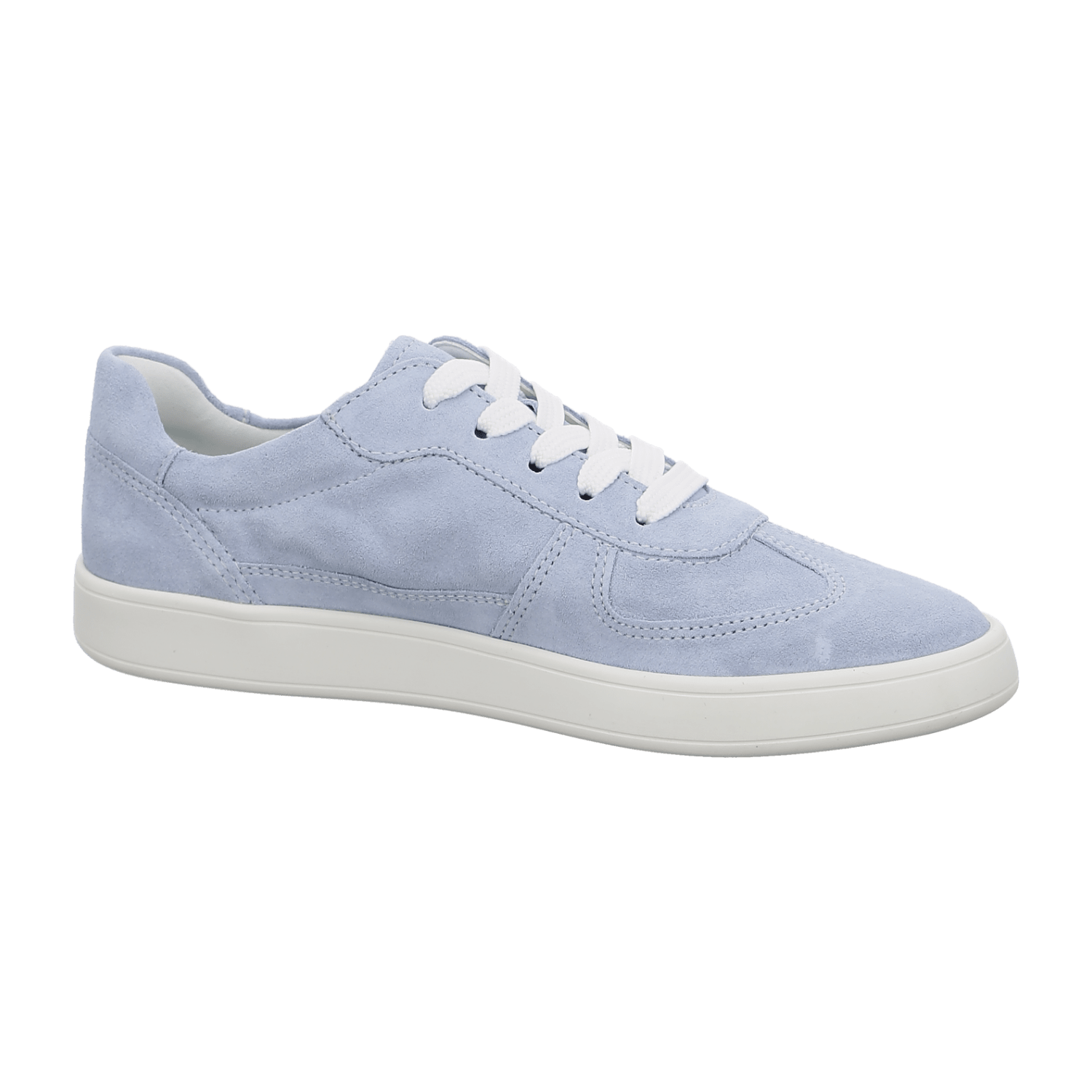 ARA Traveller Sneaker for Women in Blue, Cotton with Suede and Round Toe Lace-Up