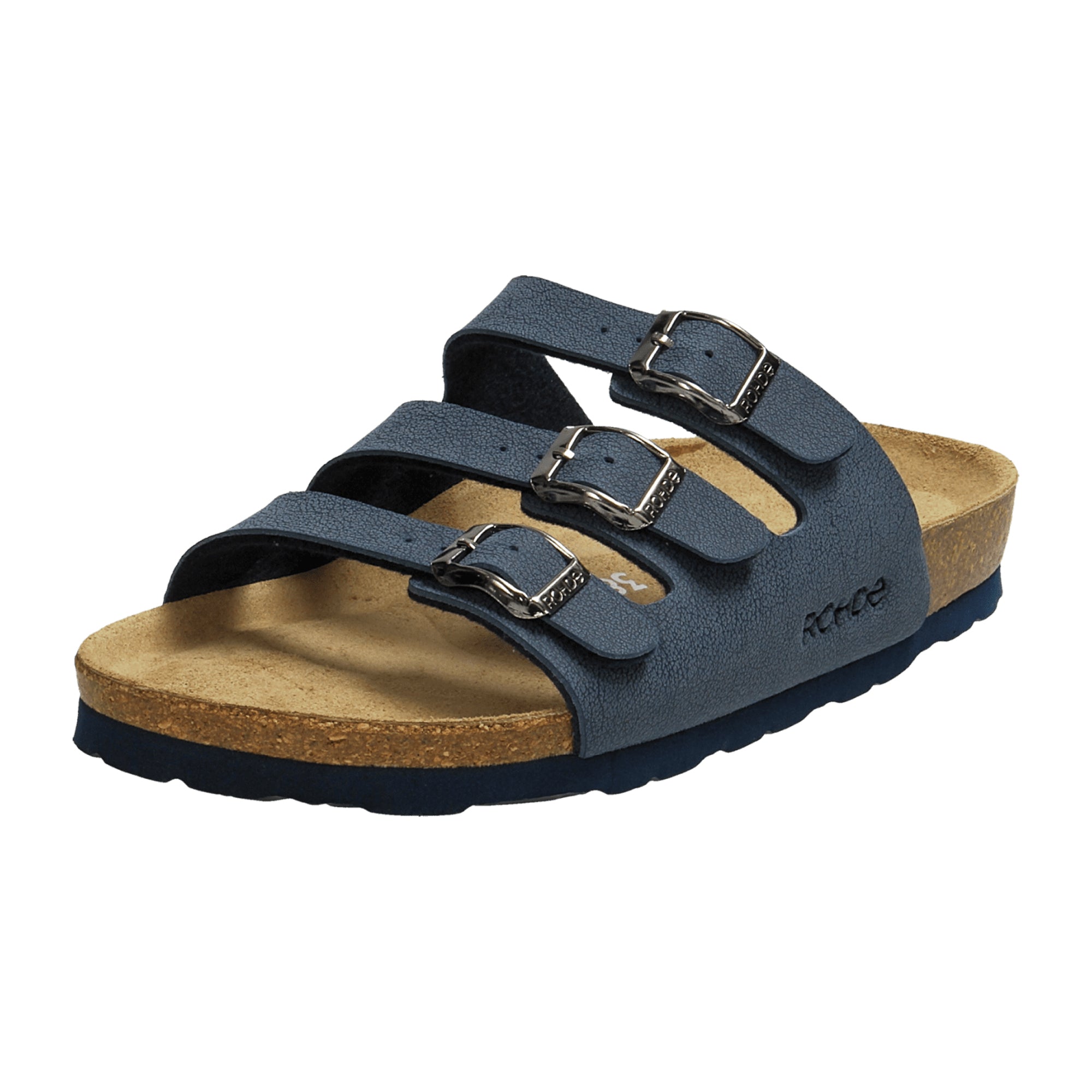 Rohde Alba Ladies Blue Shoes with Buckle Closure and Flat Heel