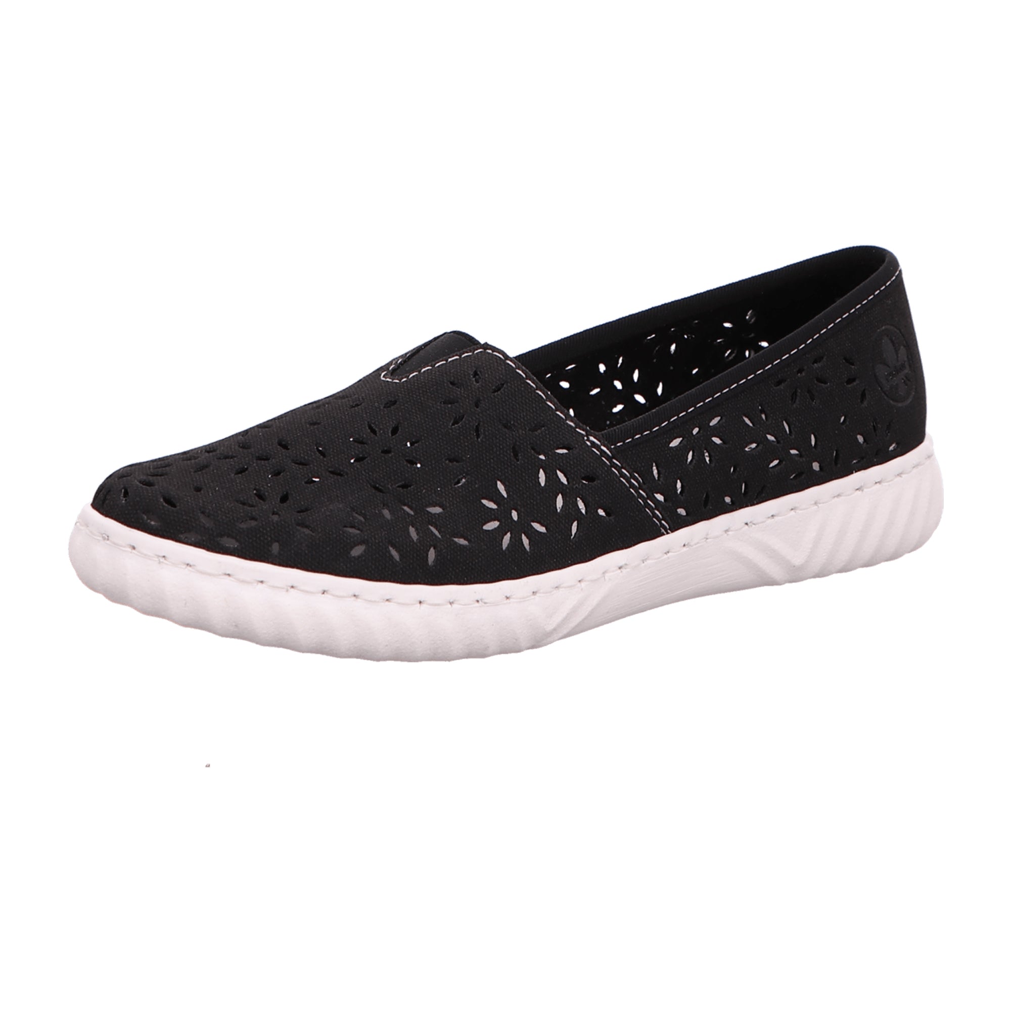 Rieker FSK Blue Women's Slip-On Shoes with Comfort Sole and Elastic Insert