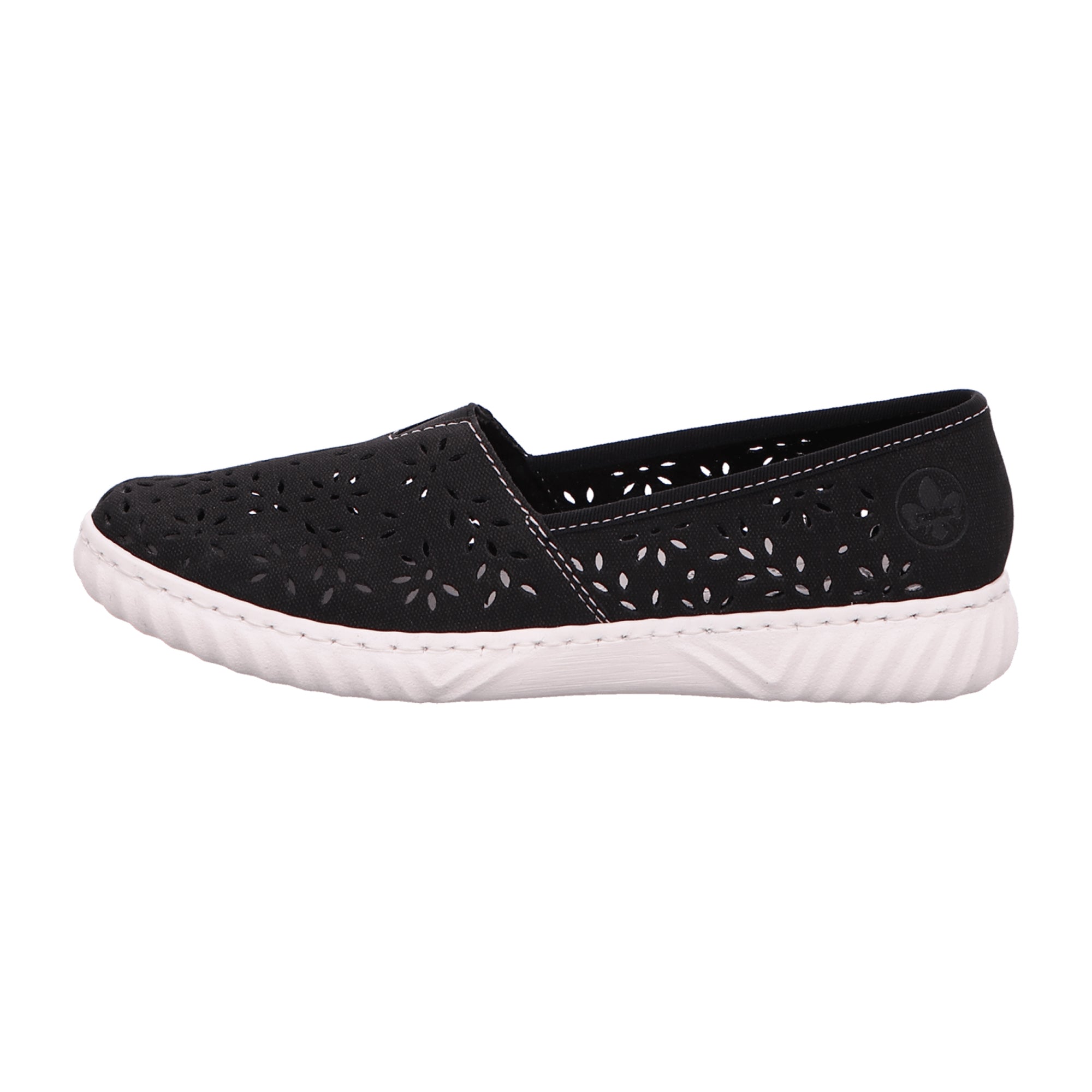 Rieker FSK Blue Women's Slip-On Shoes with Comfort Sole and Elastic Insert