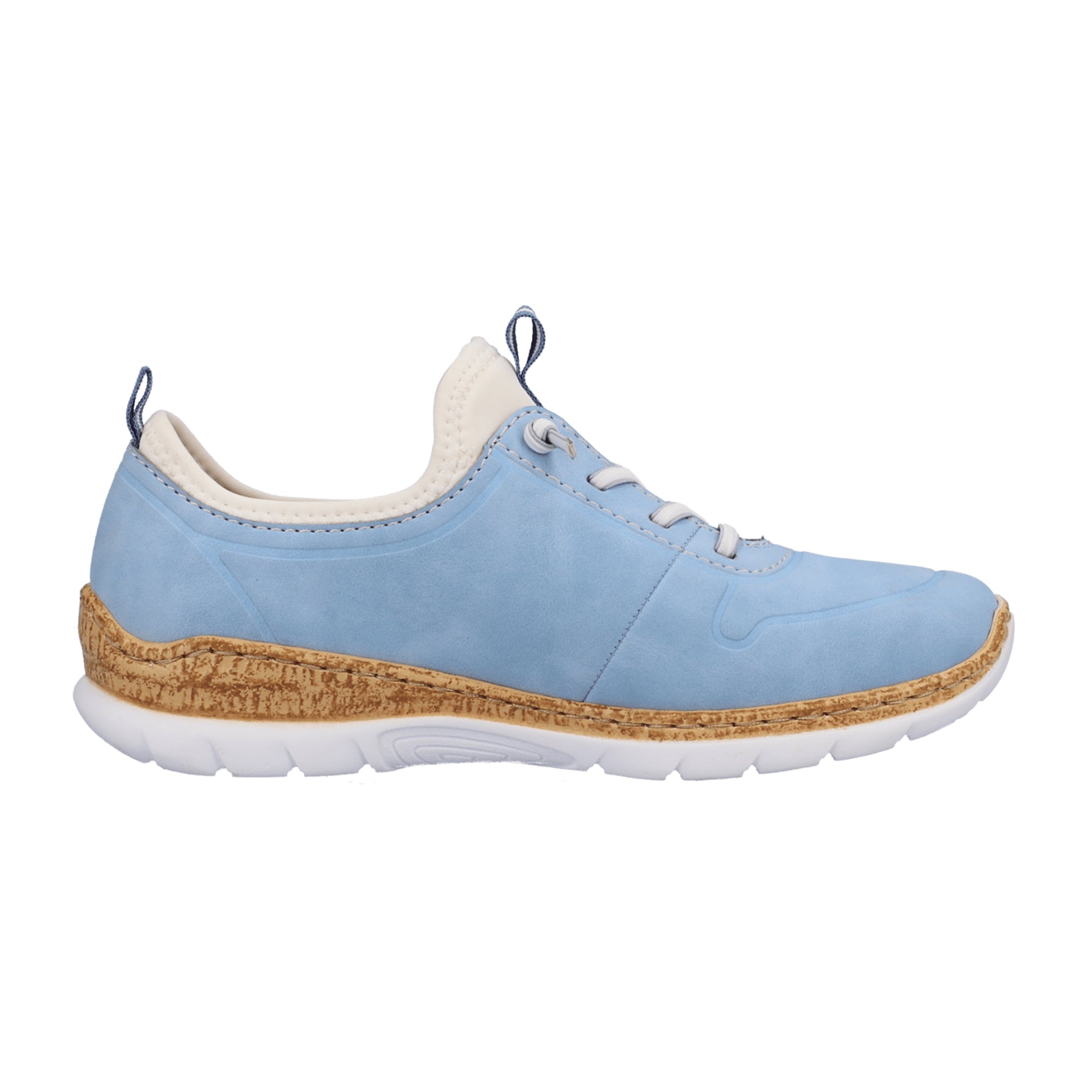 Rieker N4285-10 Women's Blue Slip-On Shoes with Comfort Sole