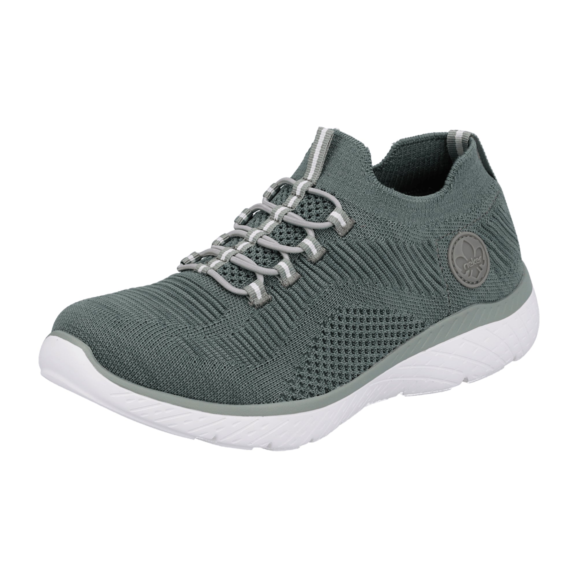 Rieker Green Slip-On Shoes for Women with Elastic Insert and Soft Insole