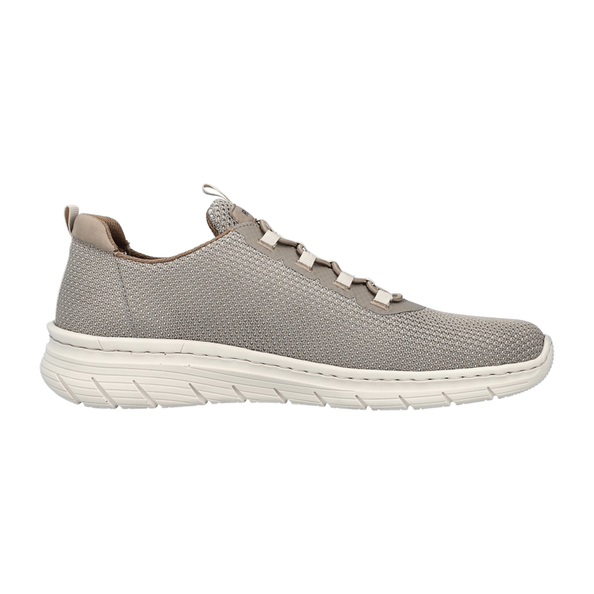 Rieker 13154 Men's Beige Slip-On Shoes with Comfortable Elastic Entry