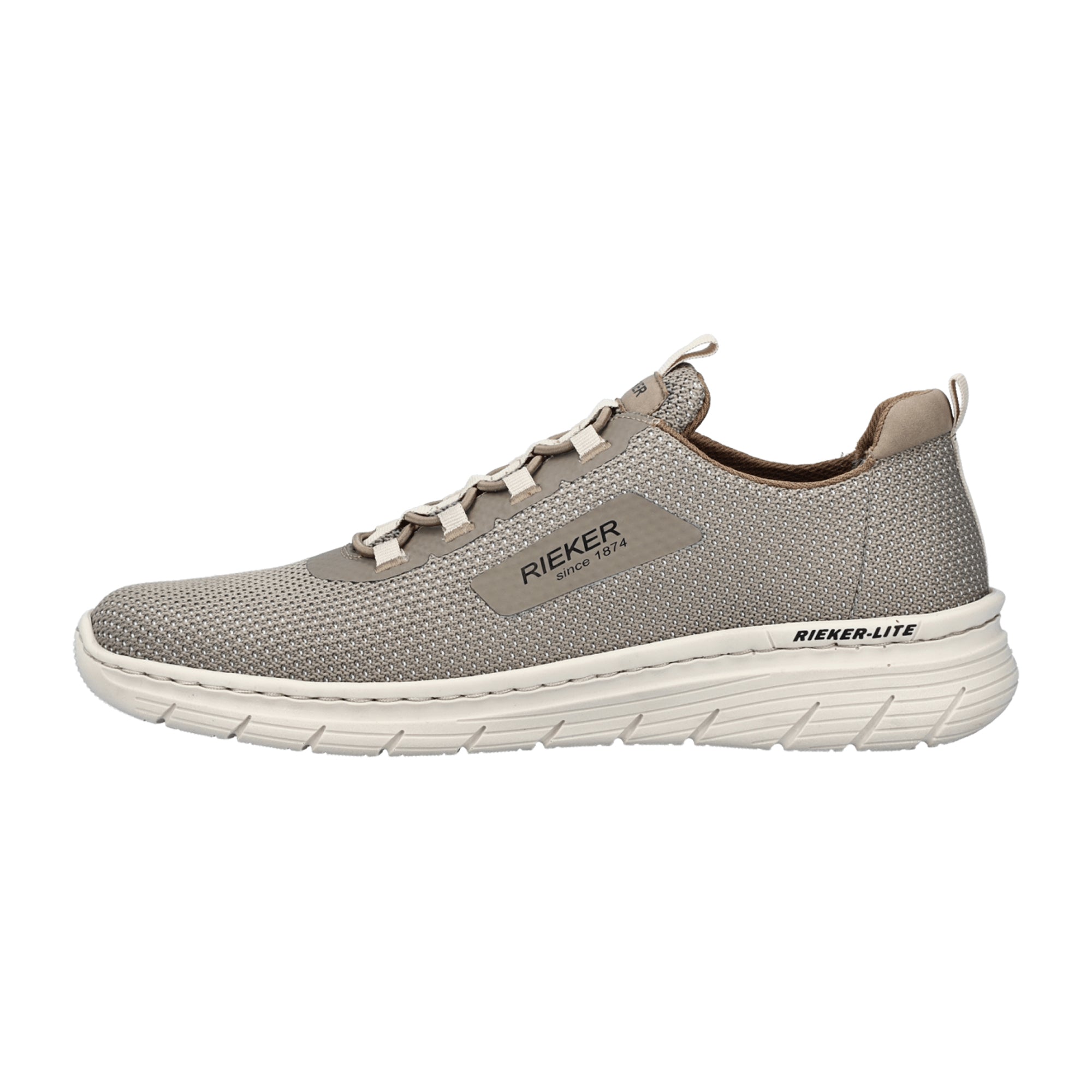 Rieker 13154 Men's Beige Slip-On Shoes with Comfortable Elastic Entry