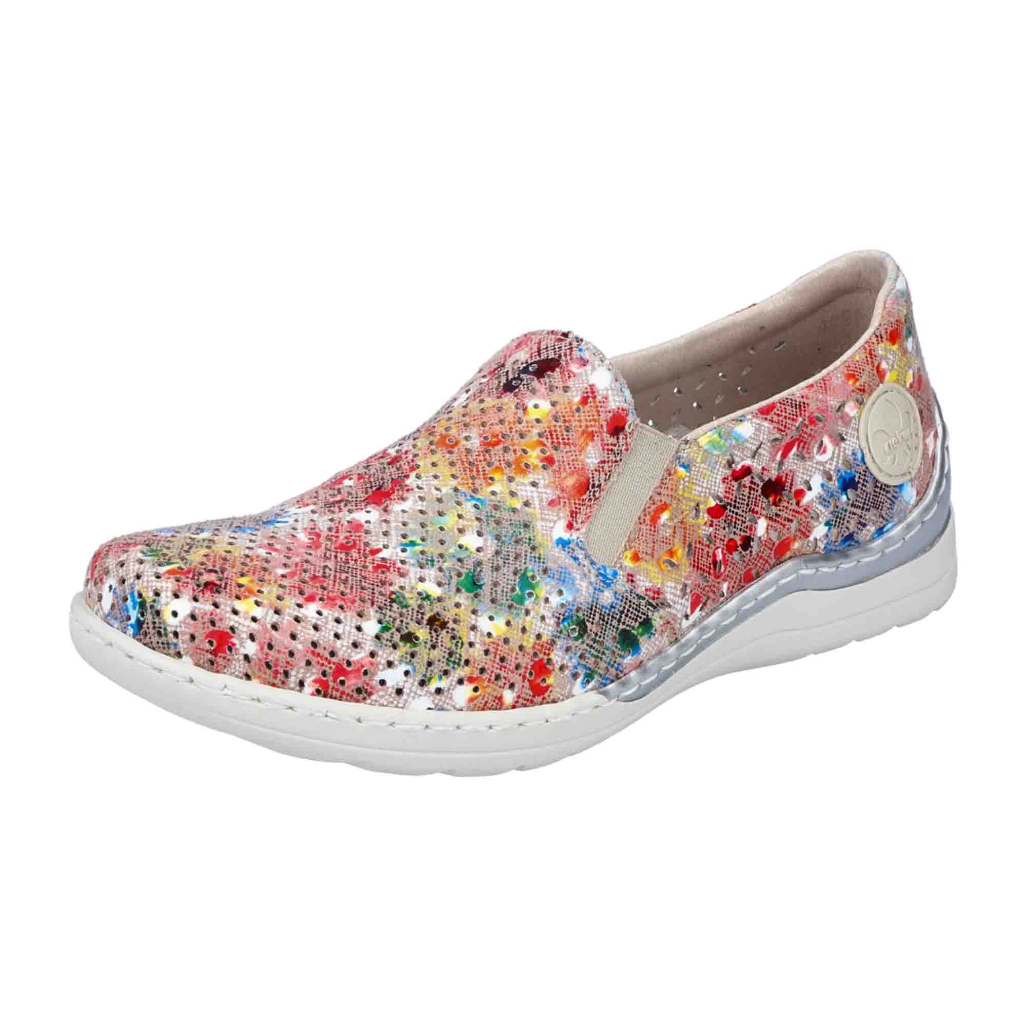 Rieker Rainbow Slip-On Shoes for Women with Comfort Sole and Elastic Insert