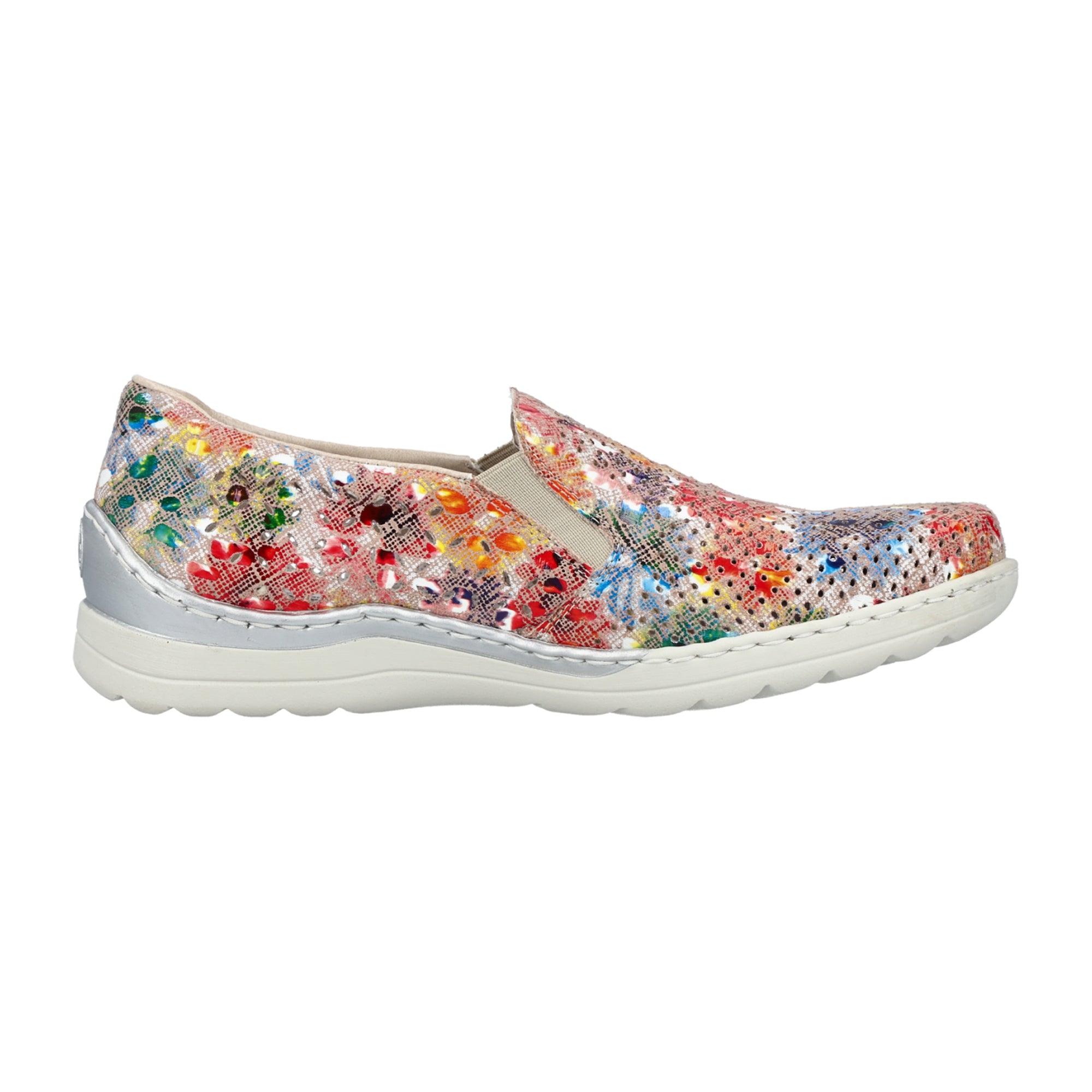 Rieker Rainbow Slip-On Shoes for Women with Comfort Sole and Elastic Insert