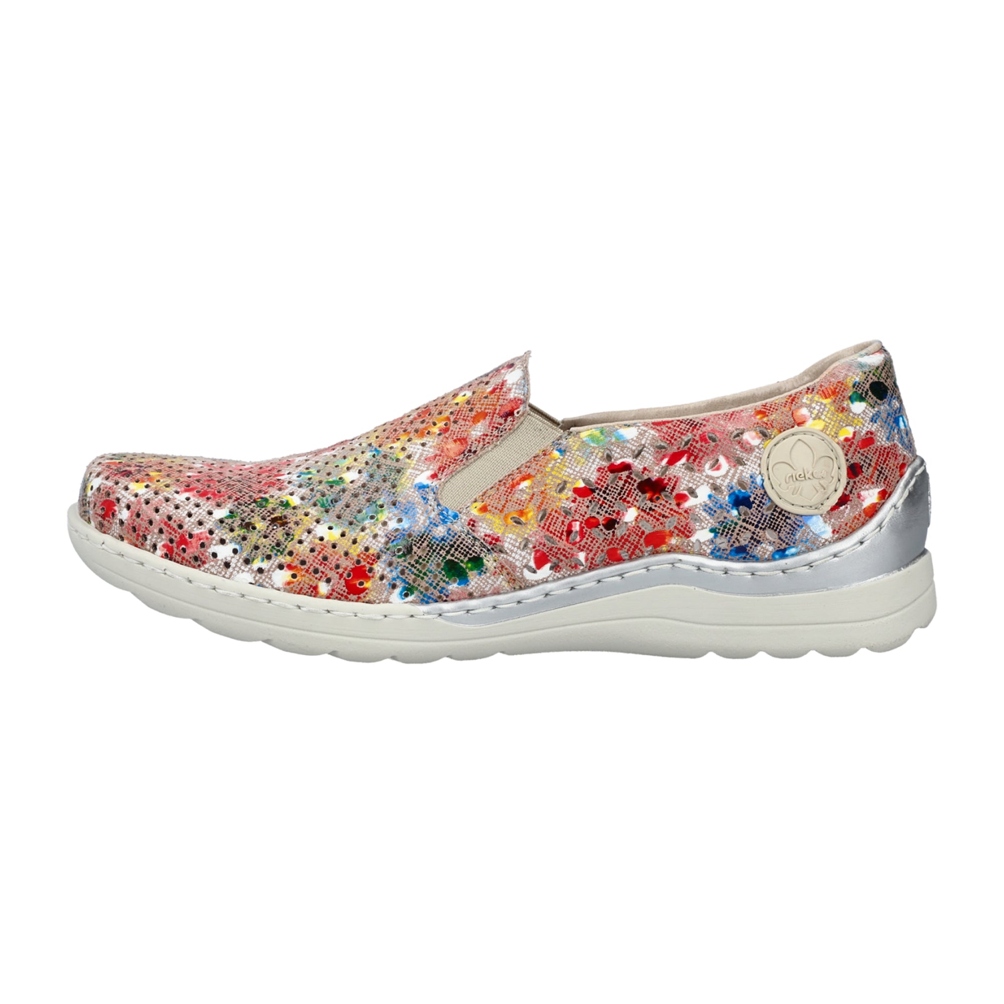 Rieker Rainbow Slip-On Shoes for Women with Comfort Sole and Elastic Insert