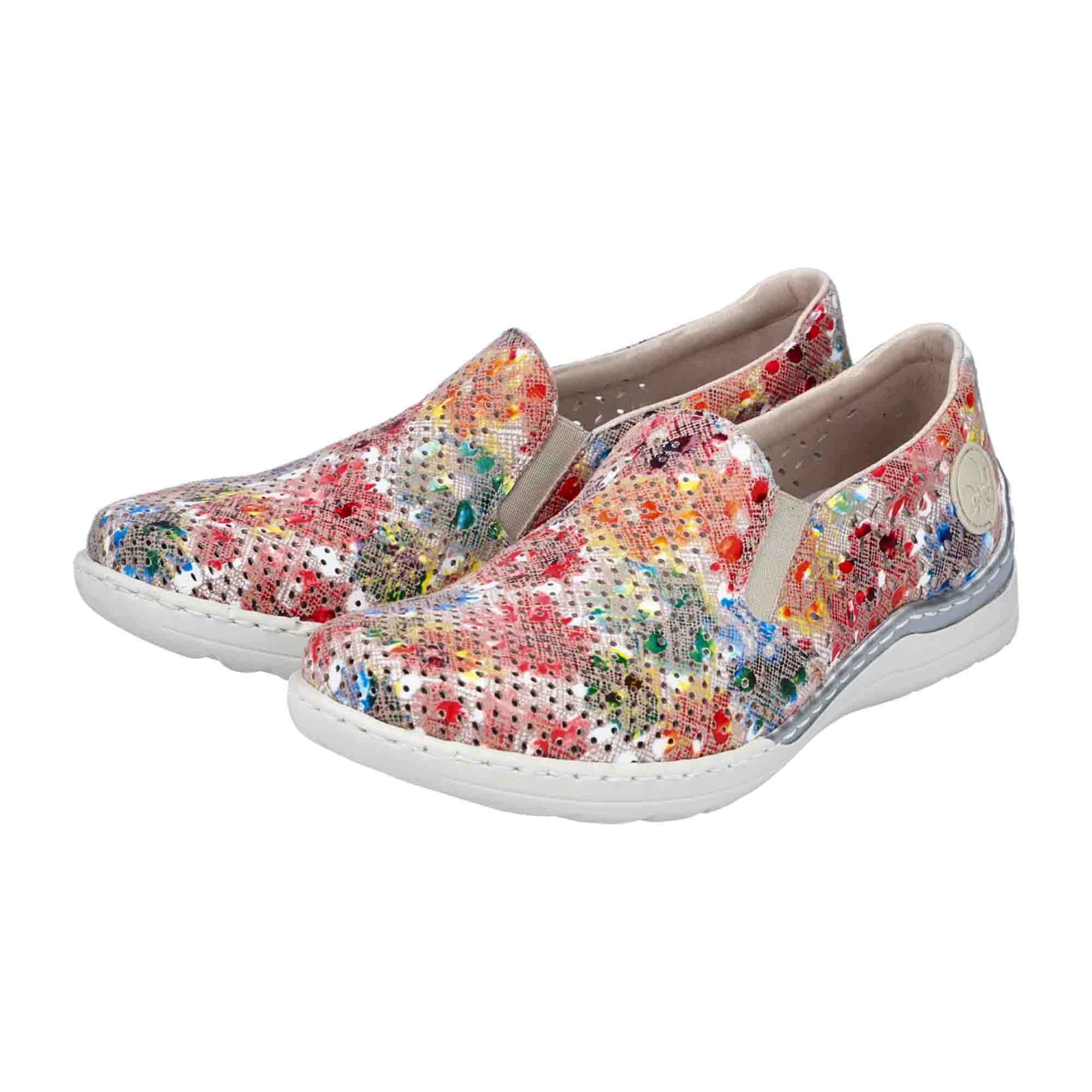 Rieker Rainbow Slip-On Shoes for Women with Comfort Sole and Elastic Insert