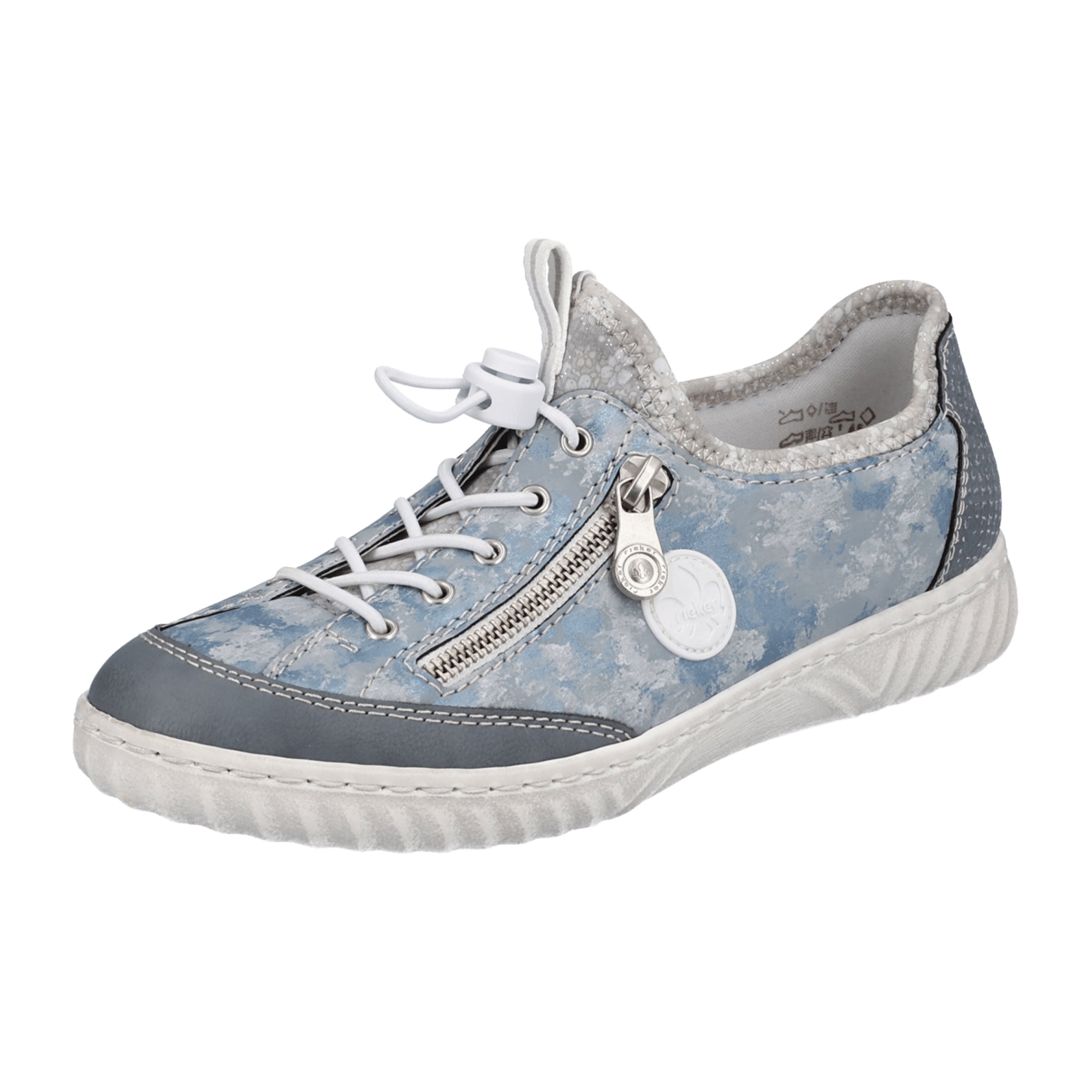Rieker FSK Blue Women's Slip-On Shoes with Comfortable Soft Insole