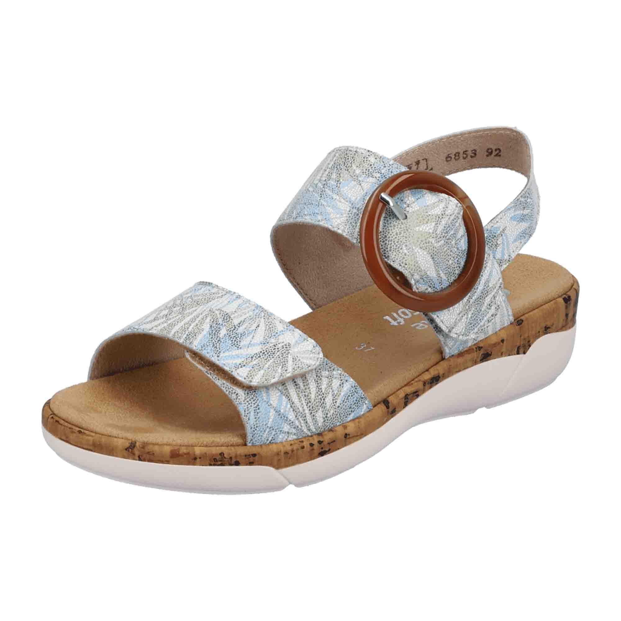 Remonte Comfortable Women's Colorful Leather Sandals with Adjustable Straps