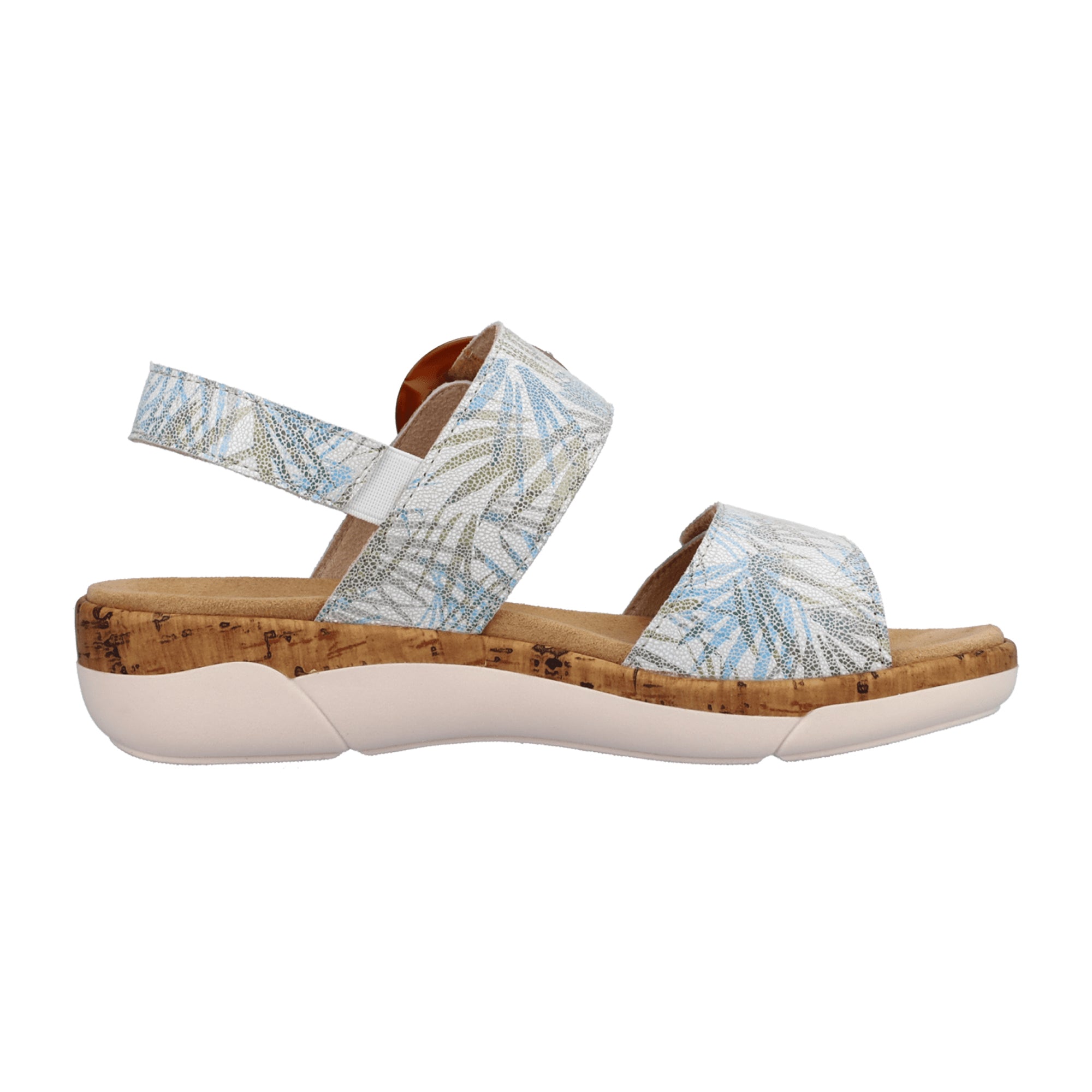 Remonte Comfortable Women's Colorful Leather Sandals with Adjustable Straps