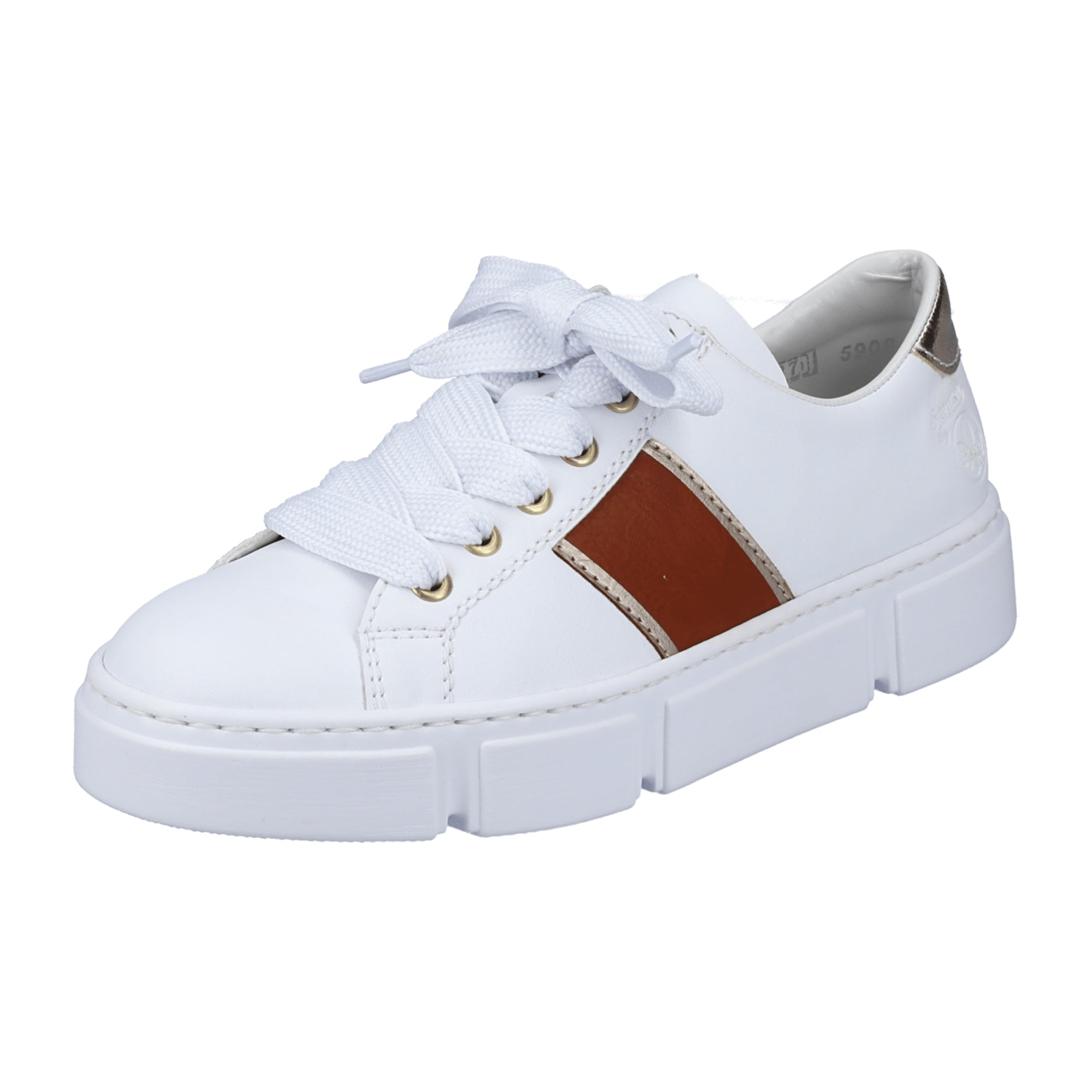 Rieker Alabama White Women's Sneakers Comfortable Lightweight Shock Absorbing