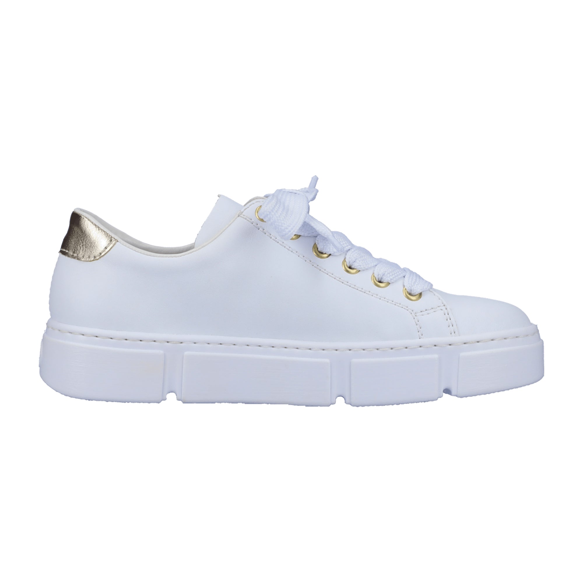 Rieker Alabama White Women's Sneakers Comfortable Lightweight Shock Absorbing