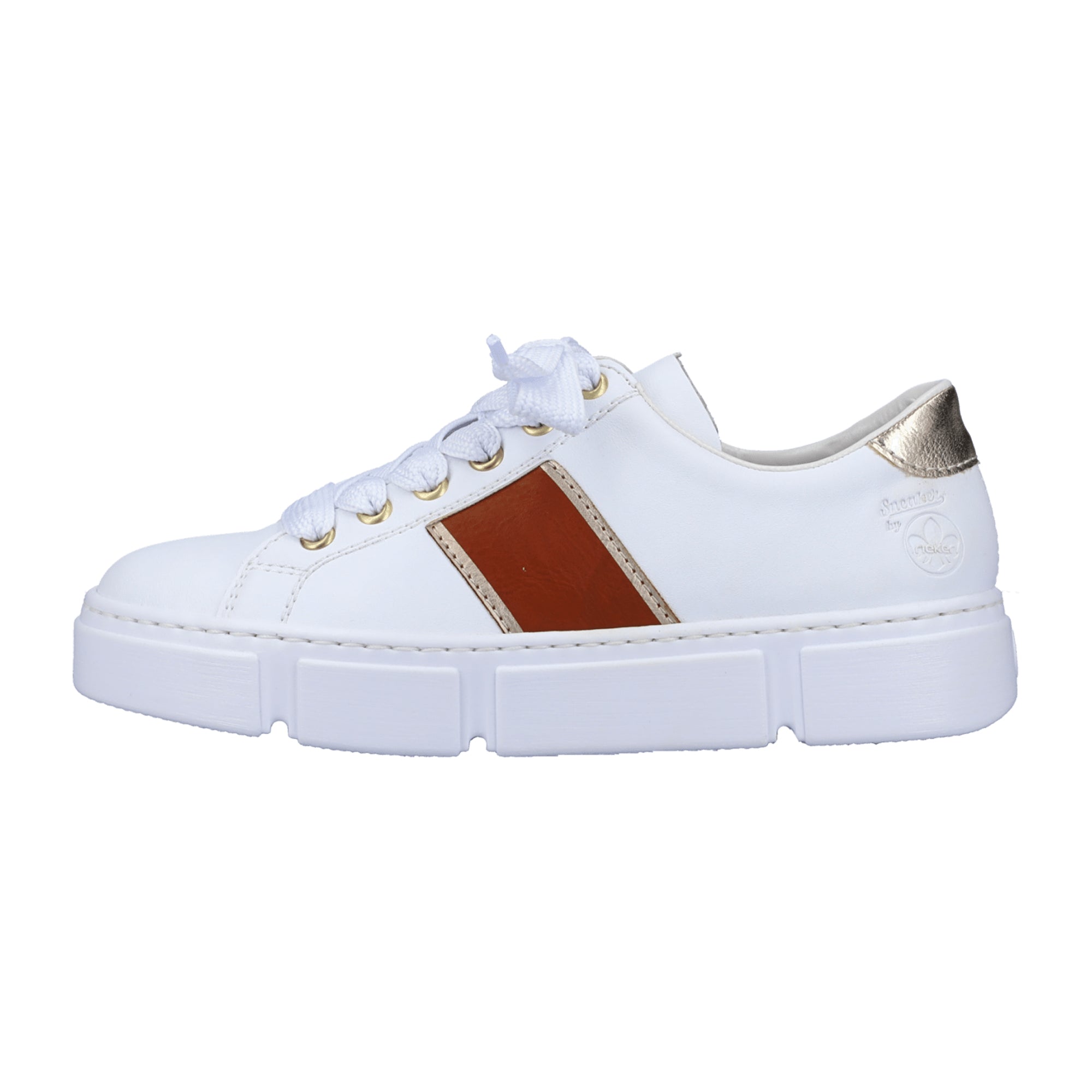 Rieker Alabama White Women's Sneakers Comfortable Lightweight Shock Absorbing