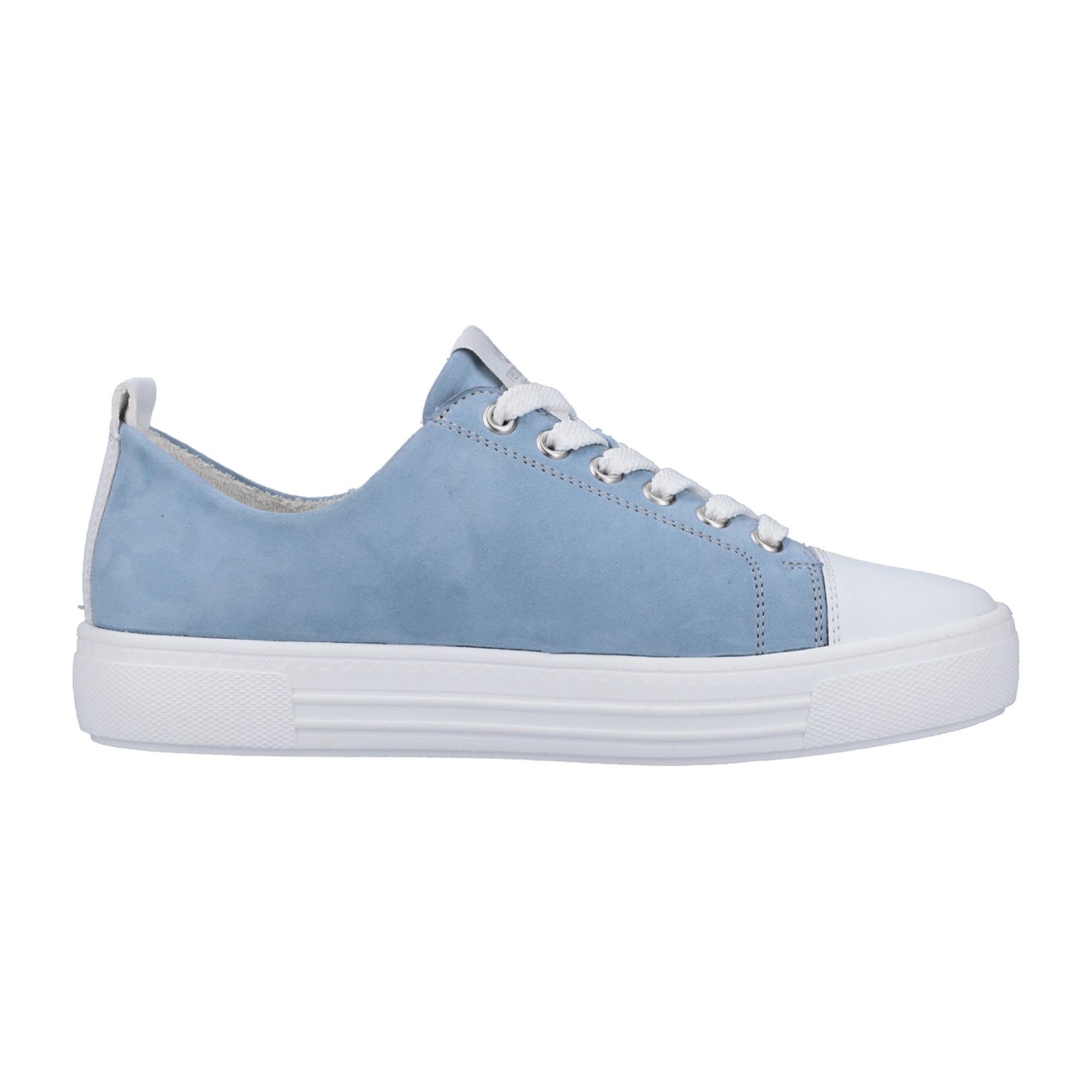 Remonte Women's Blue Sneakers with Zipper and Lace-Up Design