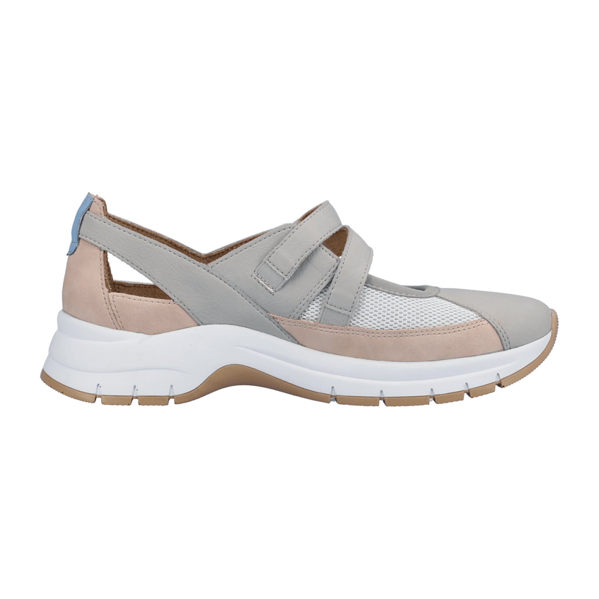 Remonte Beige Women's Slip-On Shoes with Velcro and Soft Insole