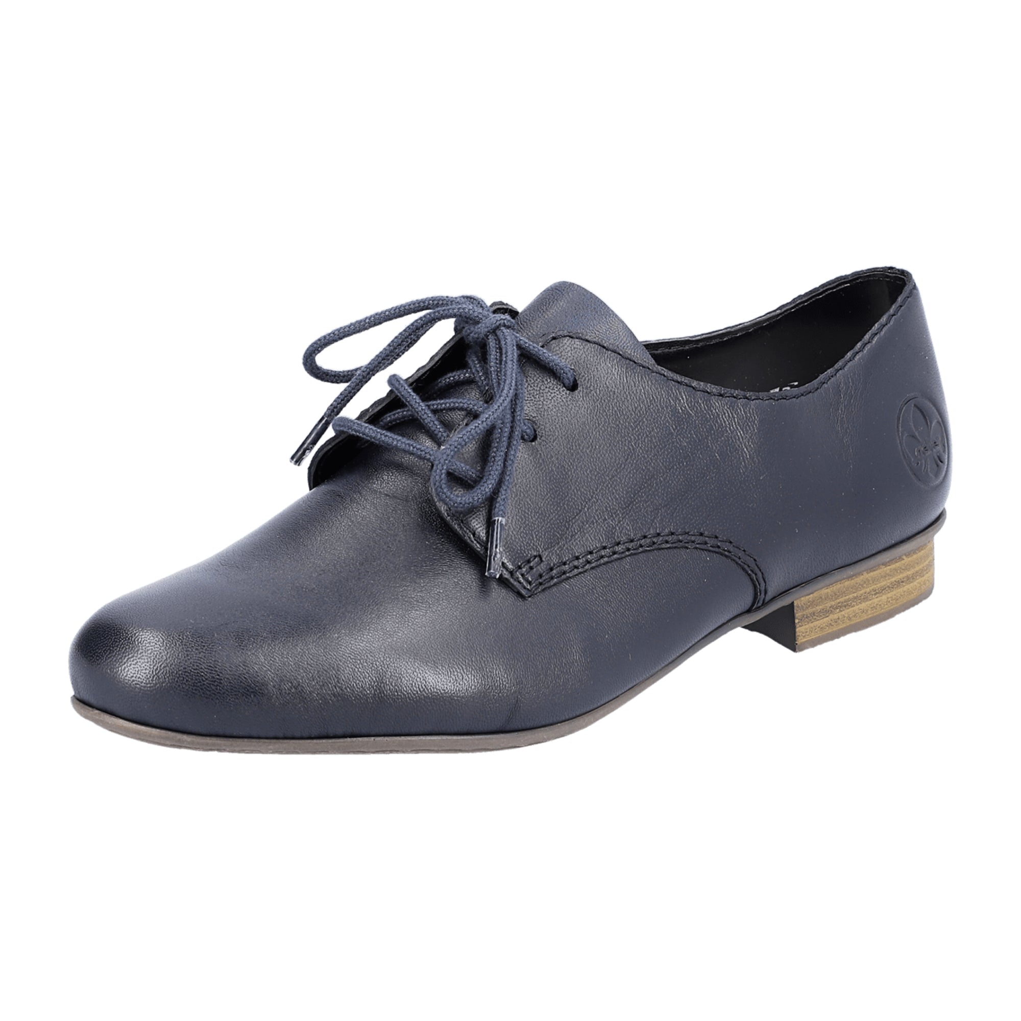 Rieker Lugano Women's Blue Leather Lace-Up Comfort Shoes