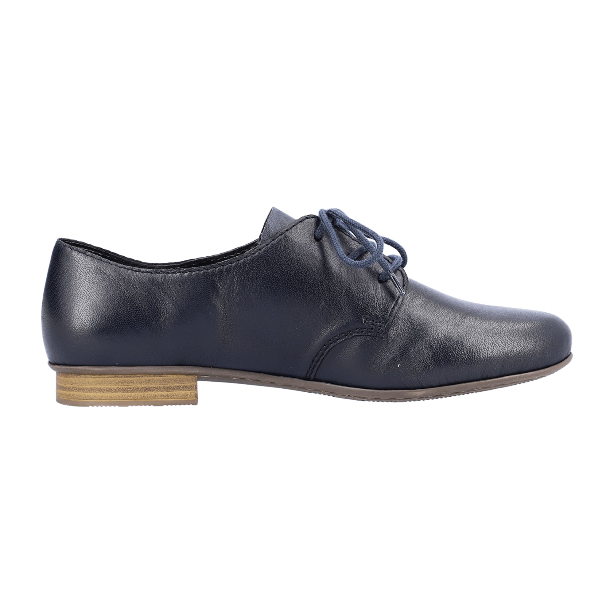 Rieker Lugano Women's Blue Leather Lace-Up Comfort Shoes