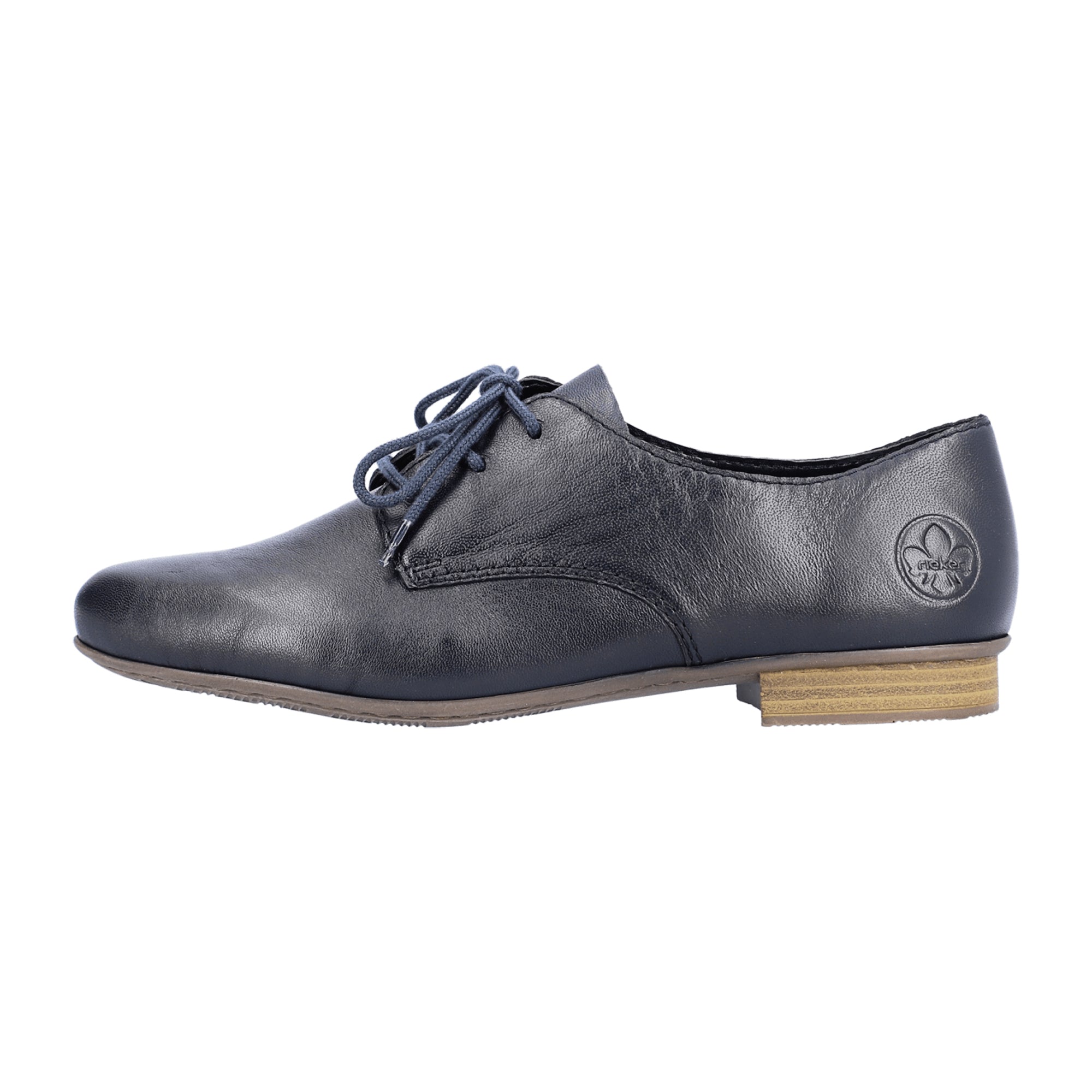 Rieker Lugano Women's Blue Leather Lace-Up Comfort Shoes
