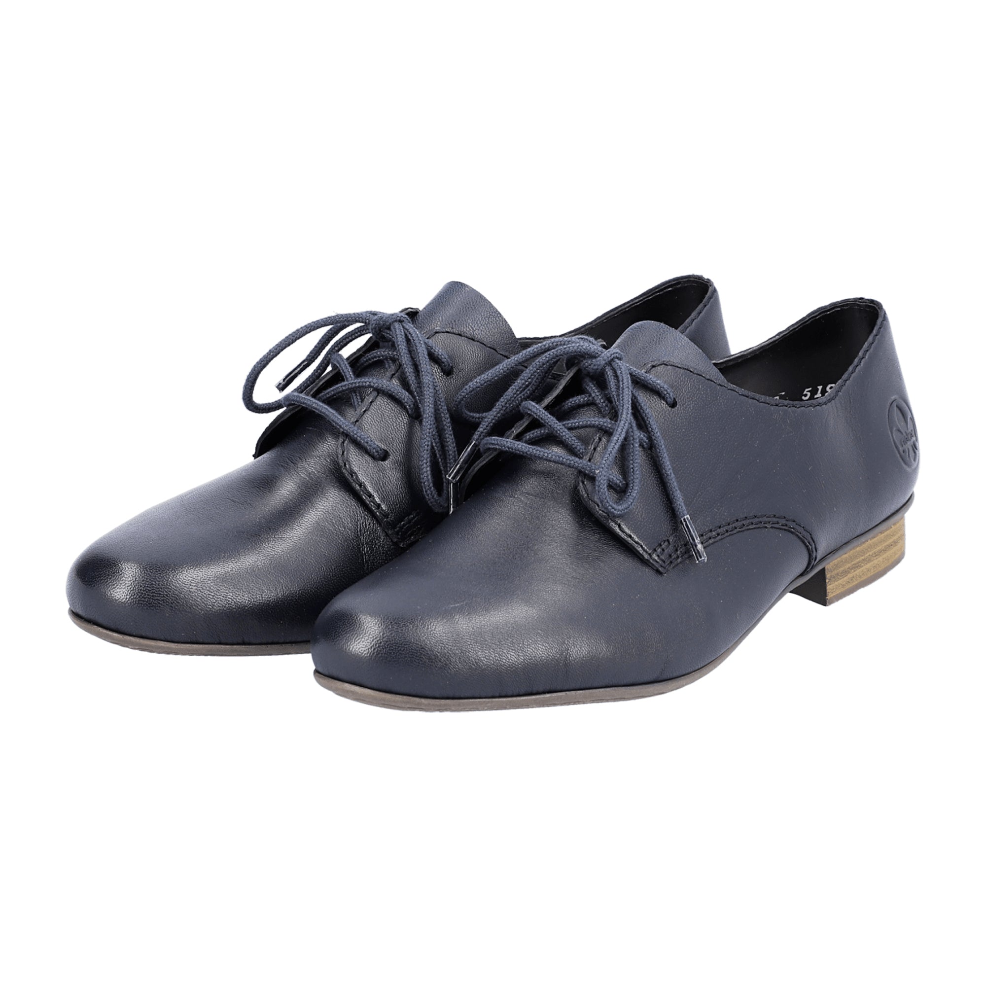 Rieker Lugano Women's Blue Leather Lace-Up Comfort Shoes