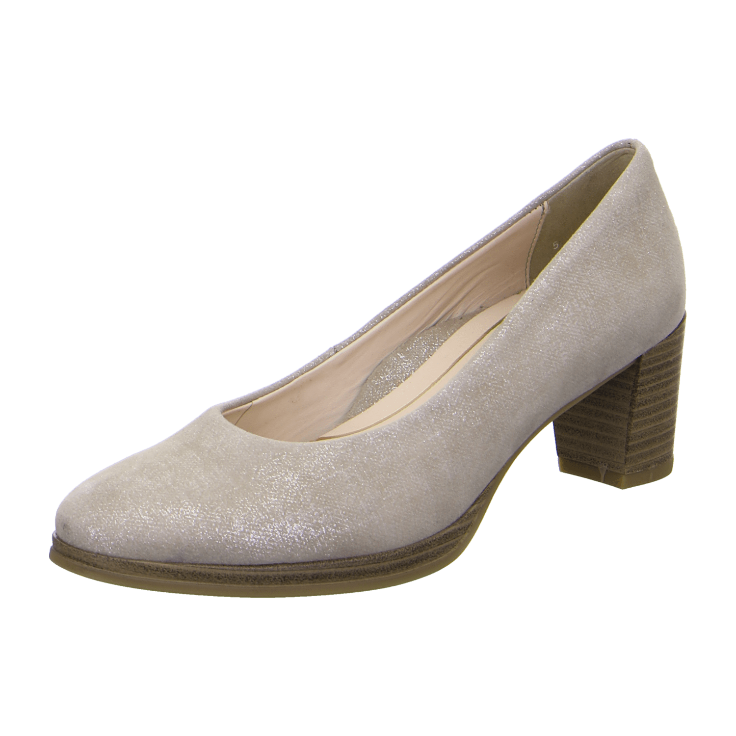 ARA ORLY ORLY 2 Women's Pumps in Beige Velvet Leather with Round Toe and Leather Lining