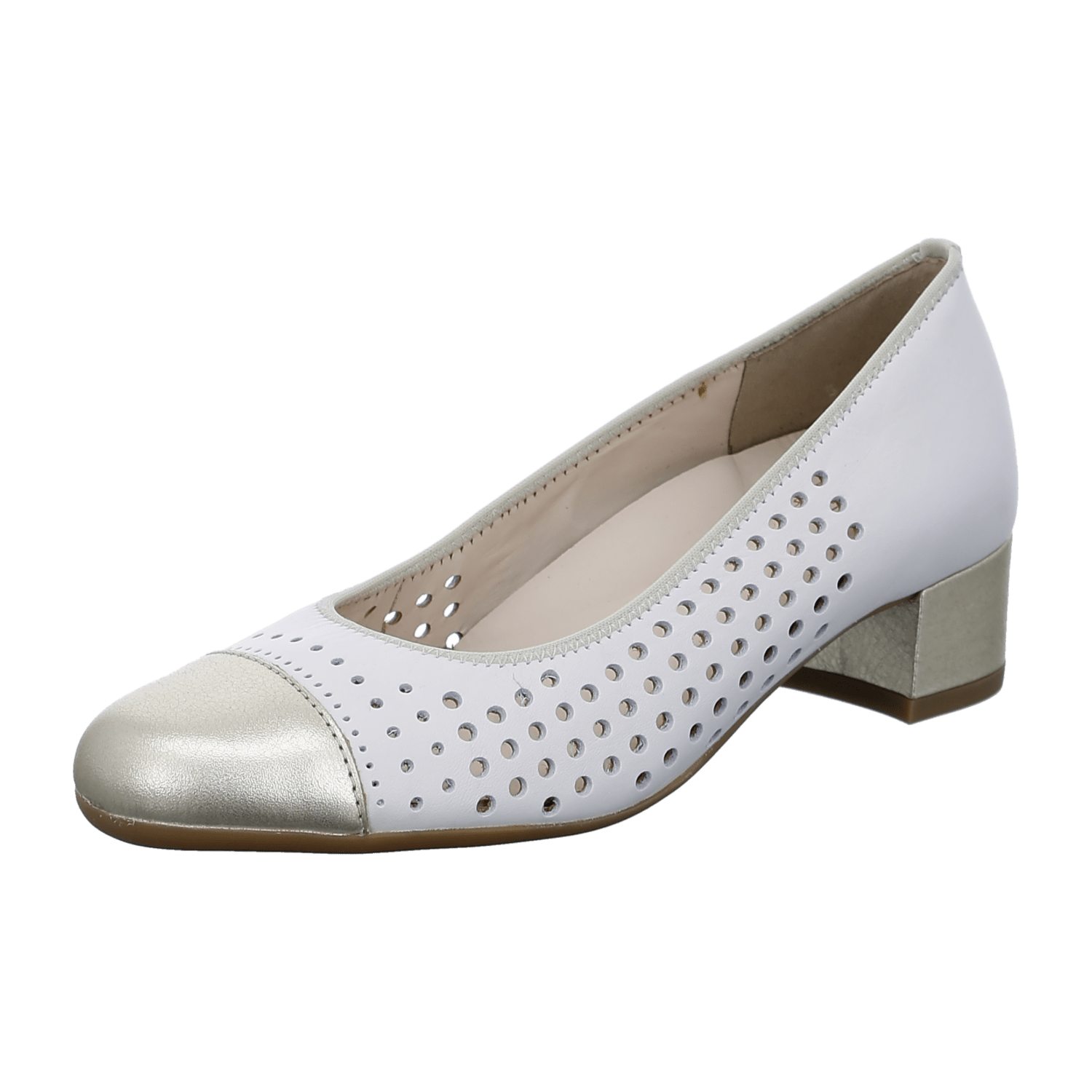 ARA Nizza Women's Pumps in Smooth Leather Beige with Round Toe and Leather Lining