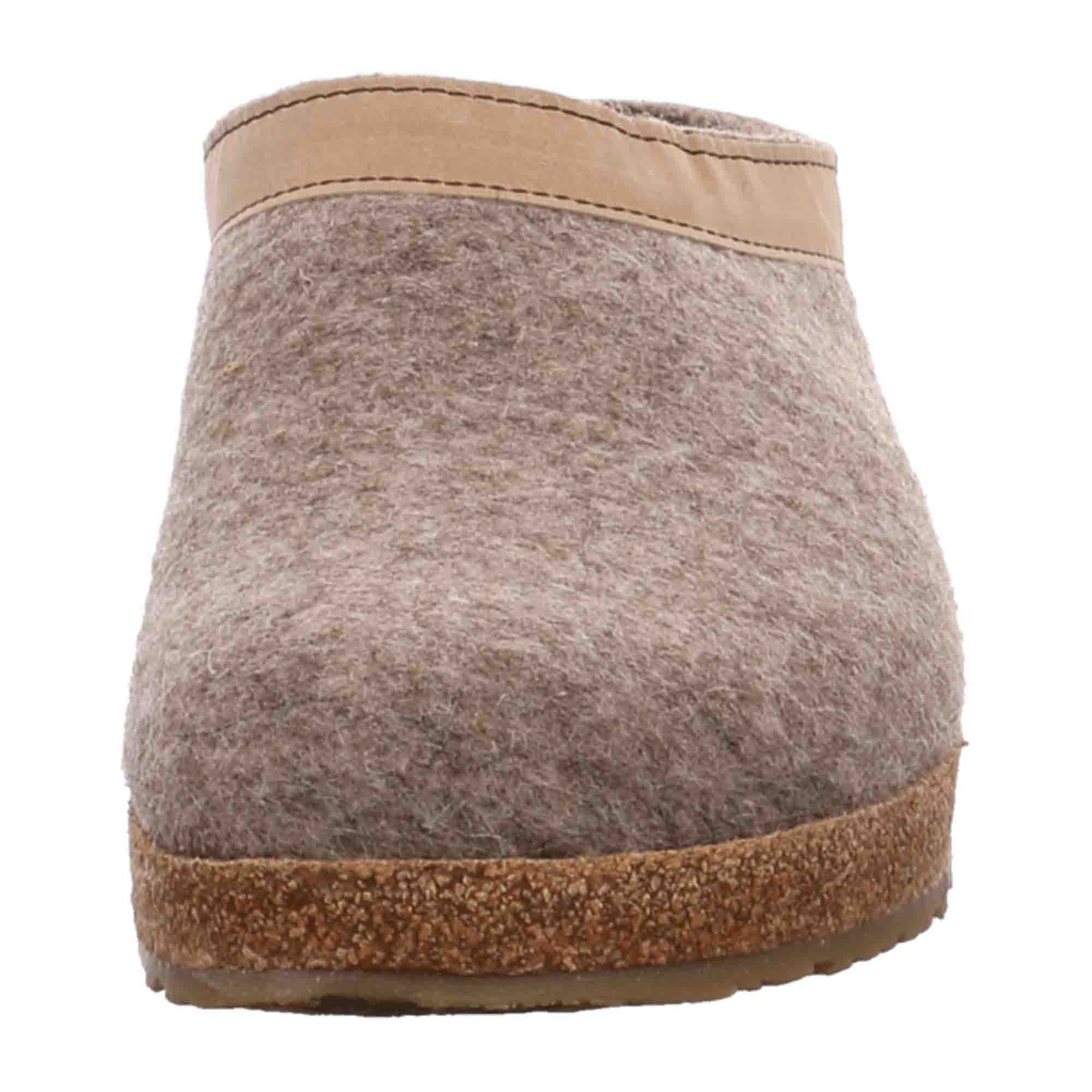 Haflinger Grizzly Torben Men's Slippers, Comfortable Wool, Brown