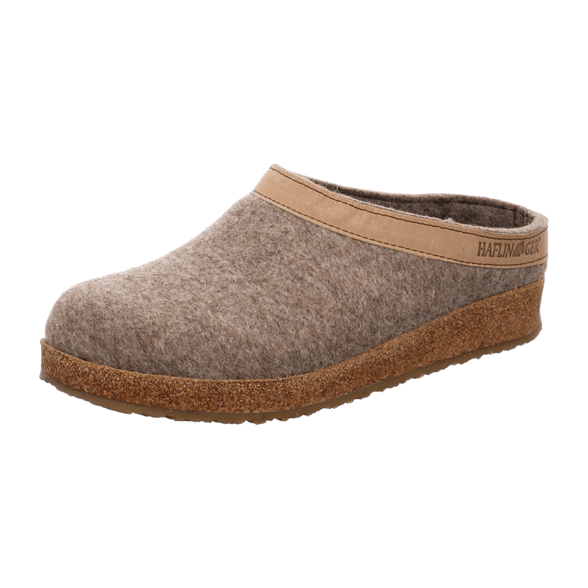 Haflinger Grizzly Torben Men's Wool Slippers Brown