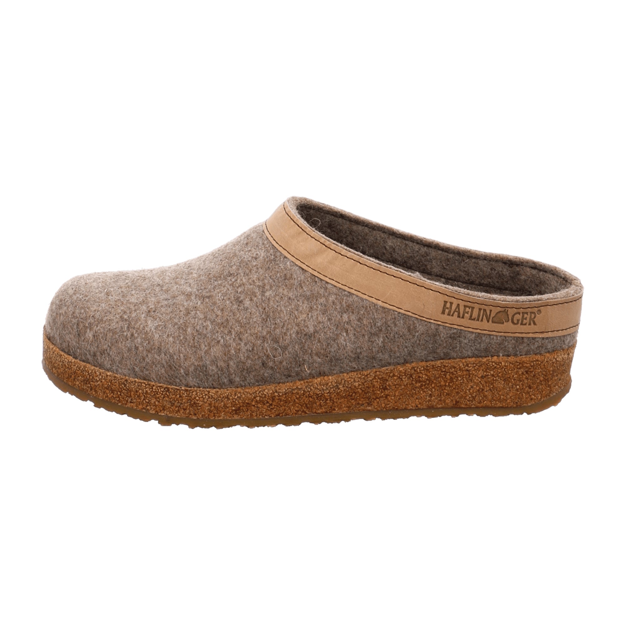 Haflinger Grizzly Torben Men's Slippers, Comfortable Wool, Brown